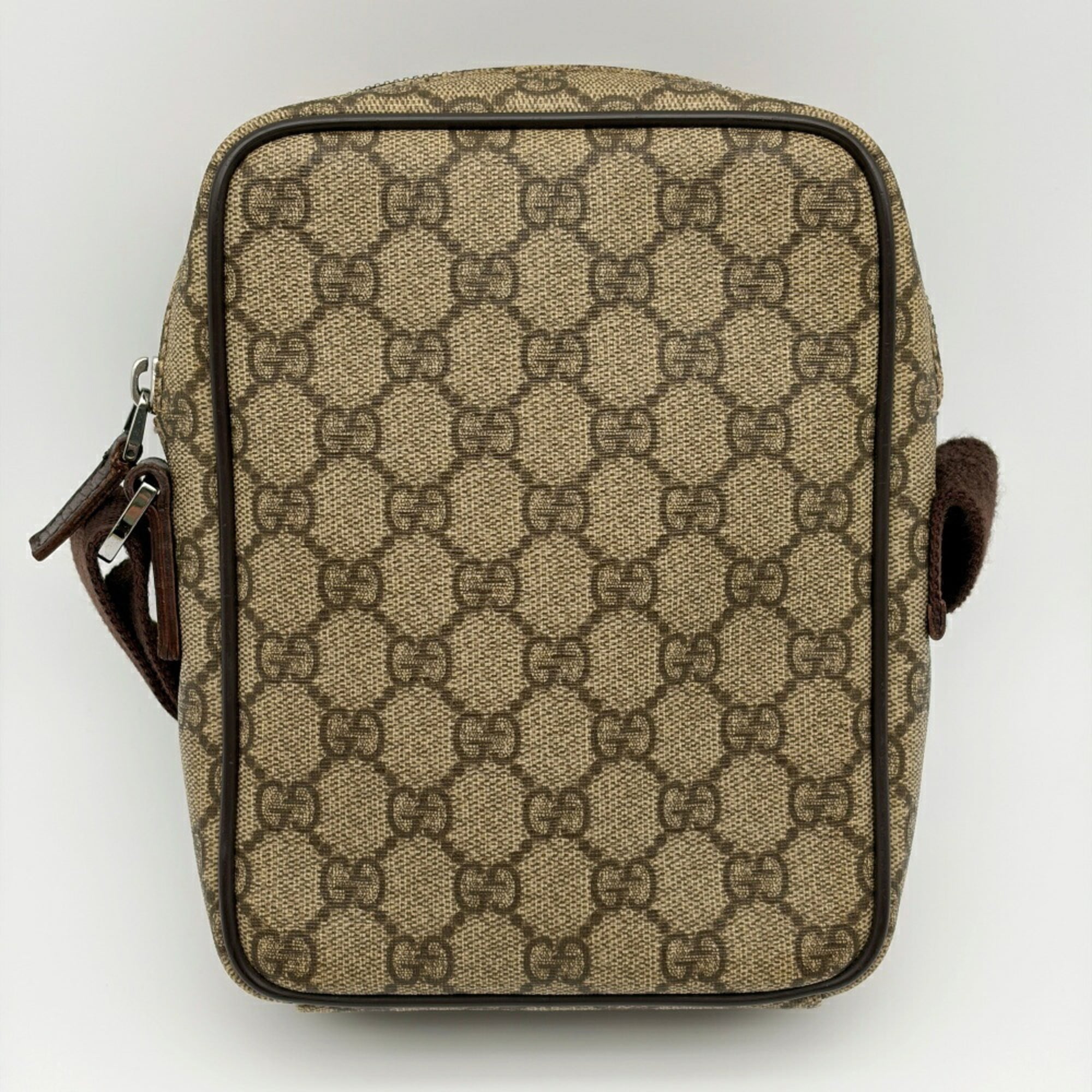 Gucci Beige Dark Brown Pvc Leather Shoulder Bag (Pre-Owned)
