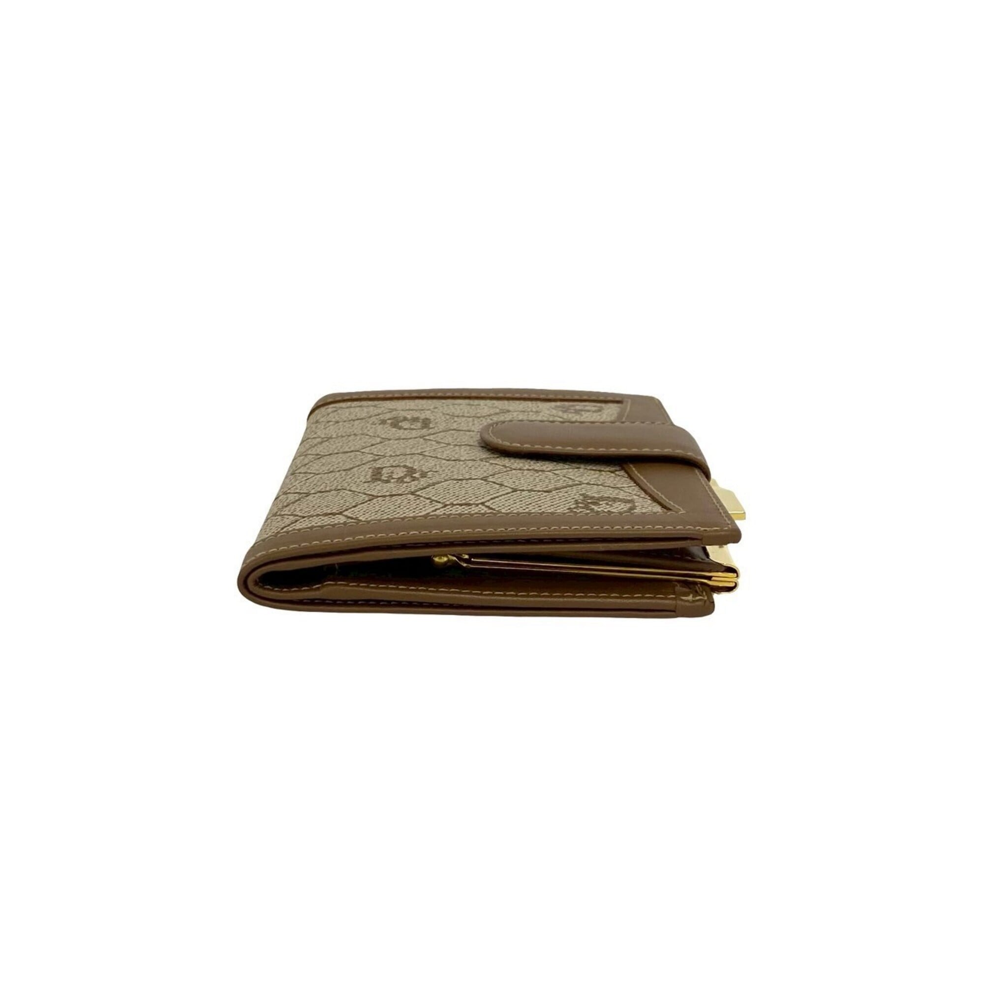 Christian Dior Brown Leather Pvc Wallet (Bi-Fold) (Pre-Owned)