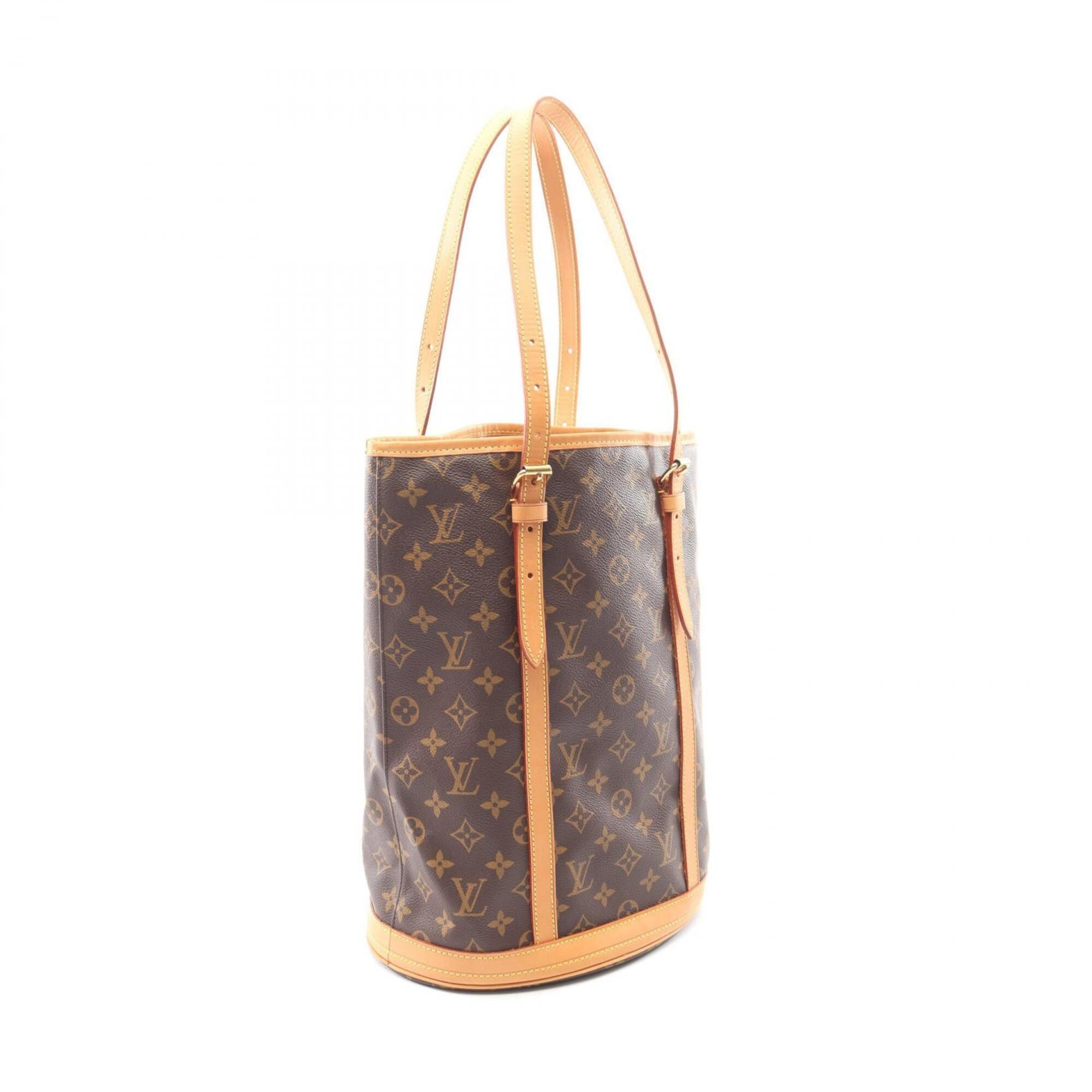 Louis Vuitton Brown Coated Canvas Leather Handbag Pouch Shoulder Bag (Pre-Owned)