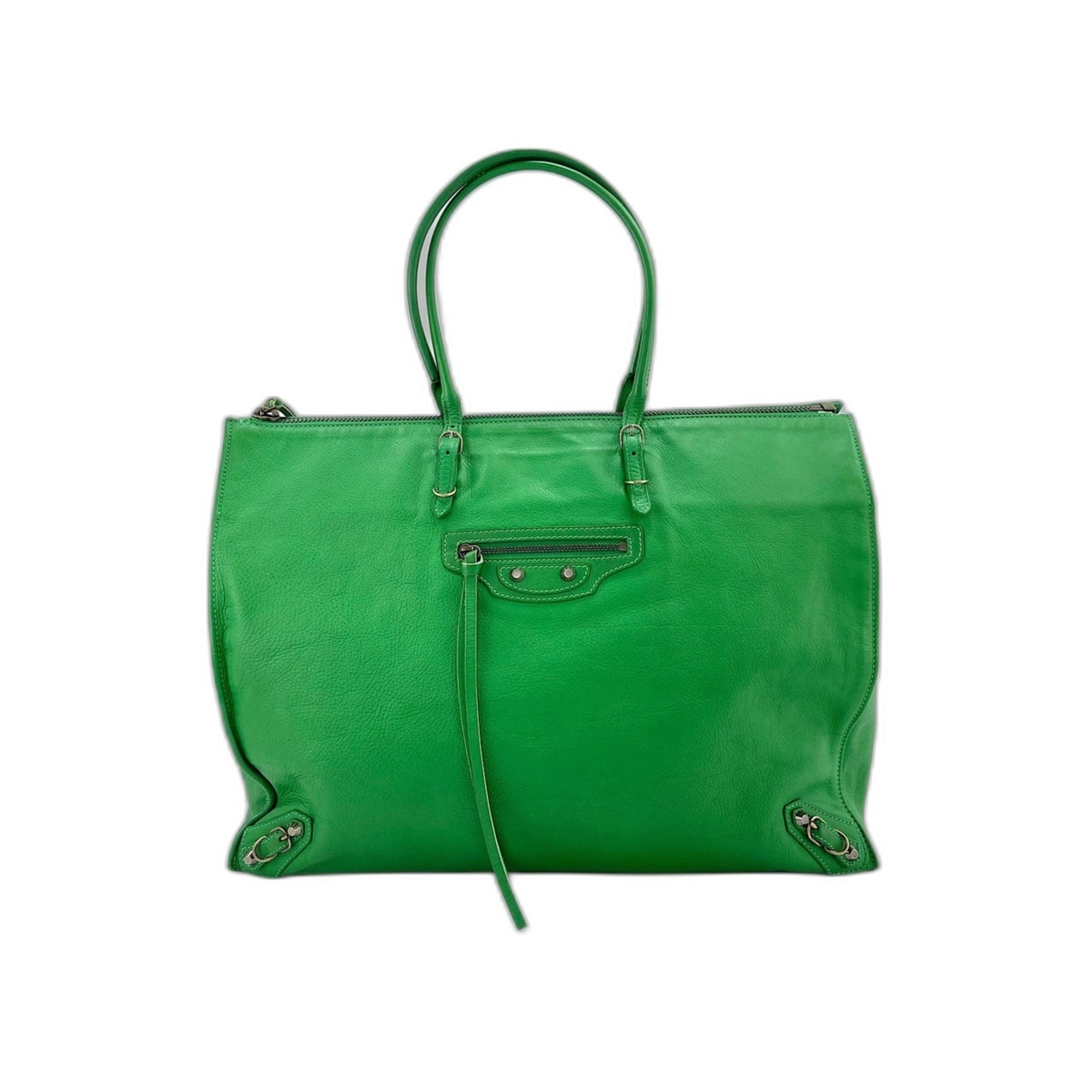 Balenciaga Green Paper Shoulder Bag (Pre-Owned)