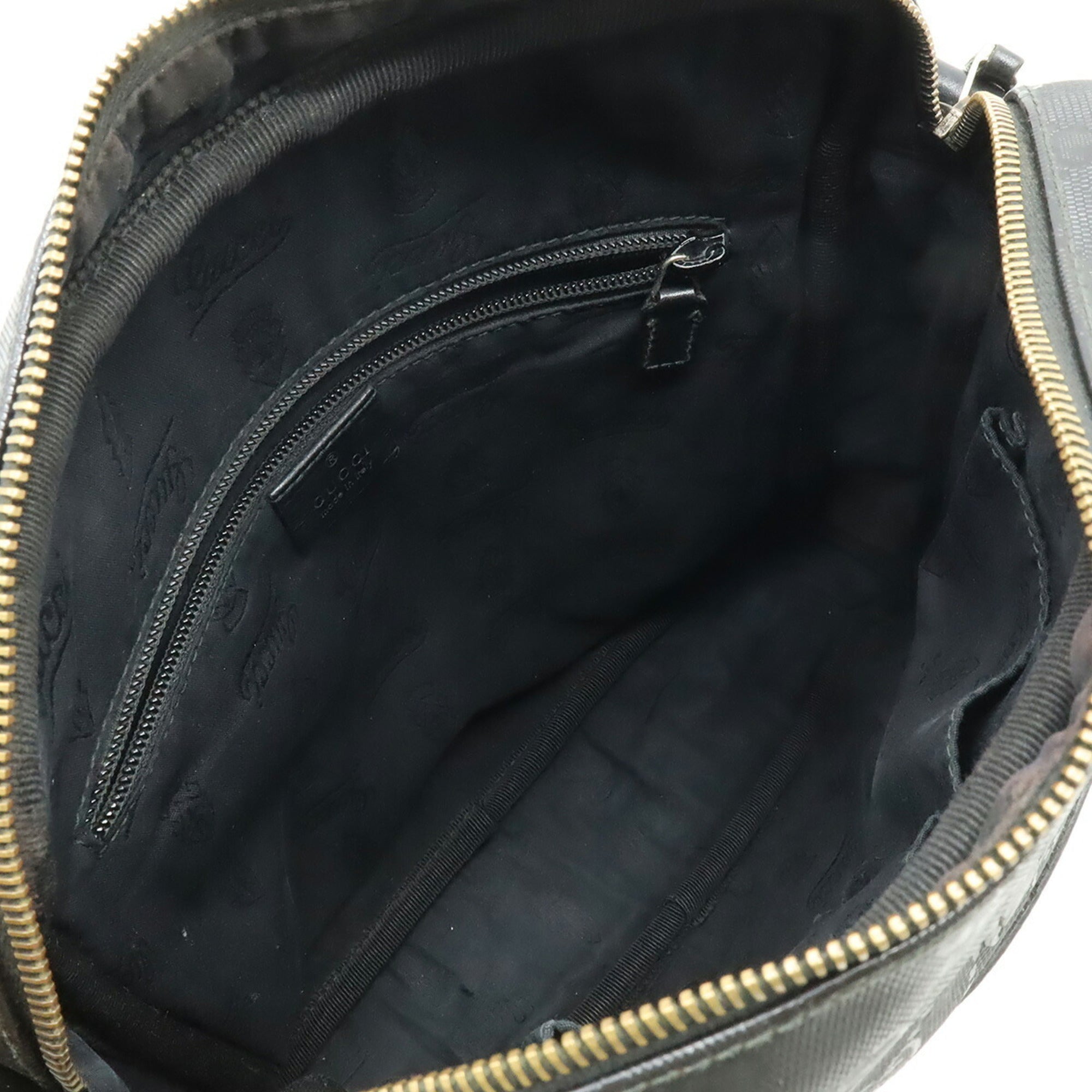 Gucci Black Gg Imprimé Pochette Shoulder Bag (Pre-Owned)