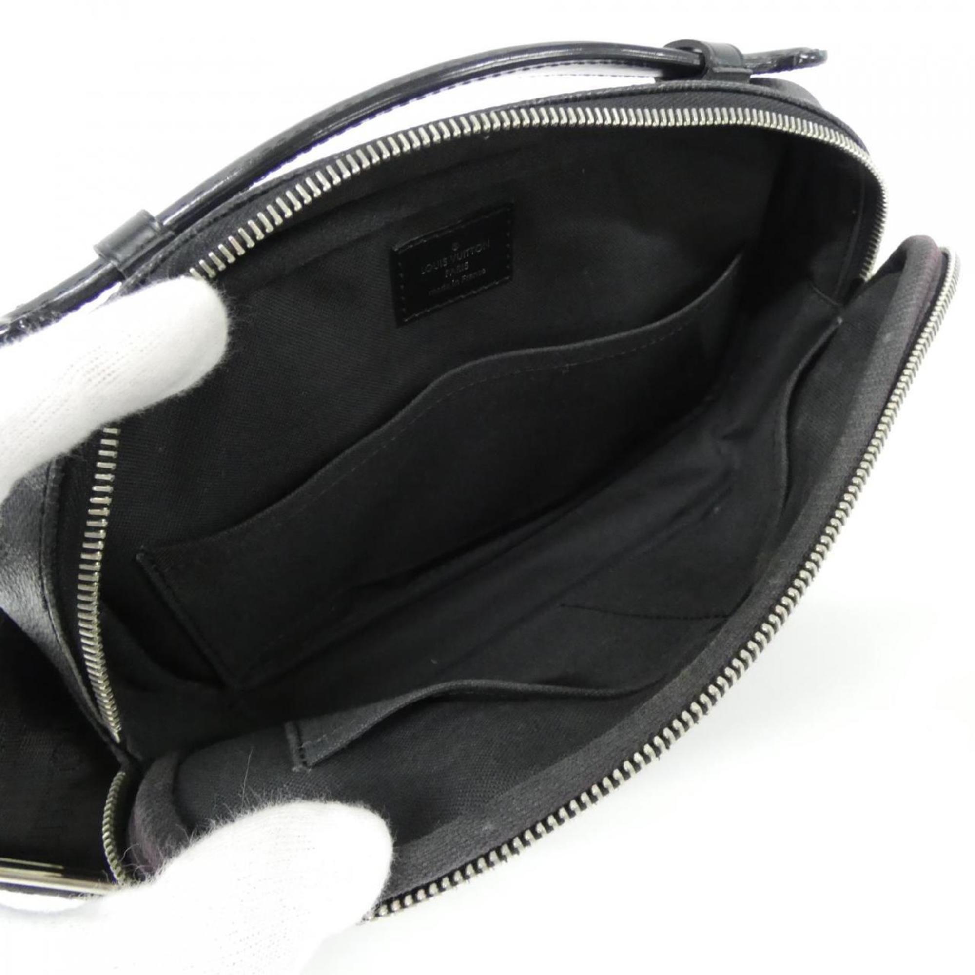 Louis Vuitton Dark Gray Graphite Coated Canvas Shoulder Bag (Pre-Owned)