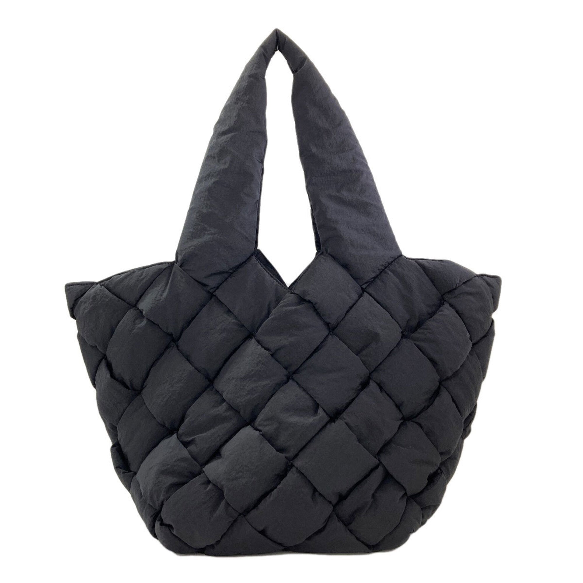 Bottega Veneta Intrecciato Black Nylon Tote Bag (Pre-Owned)