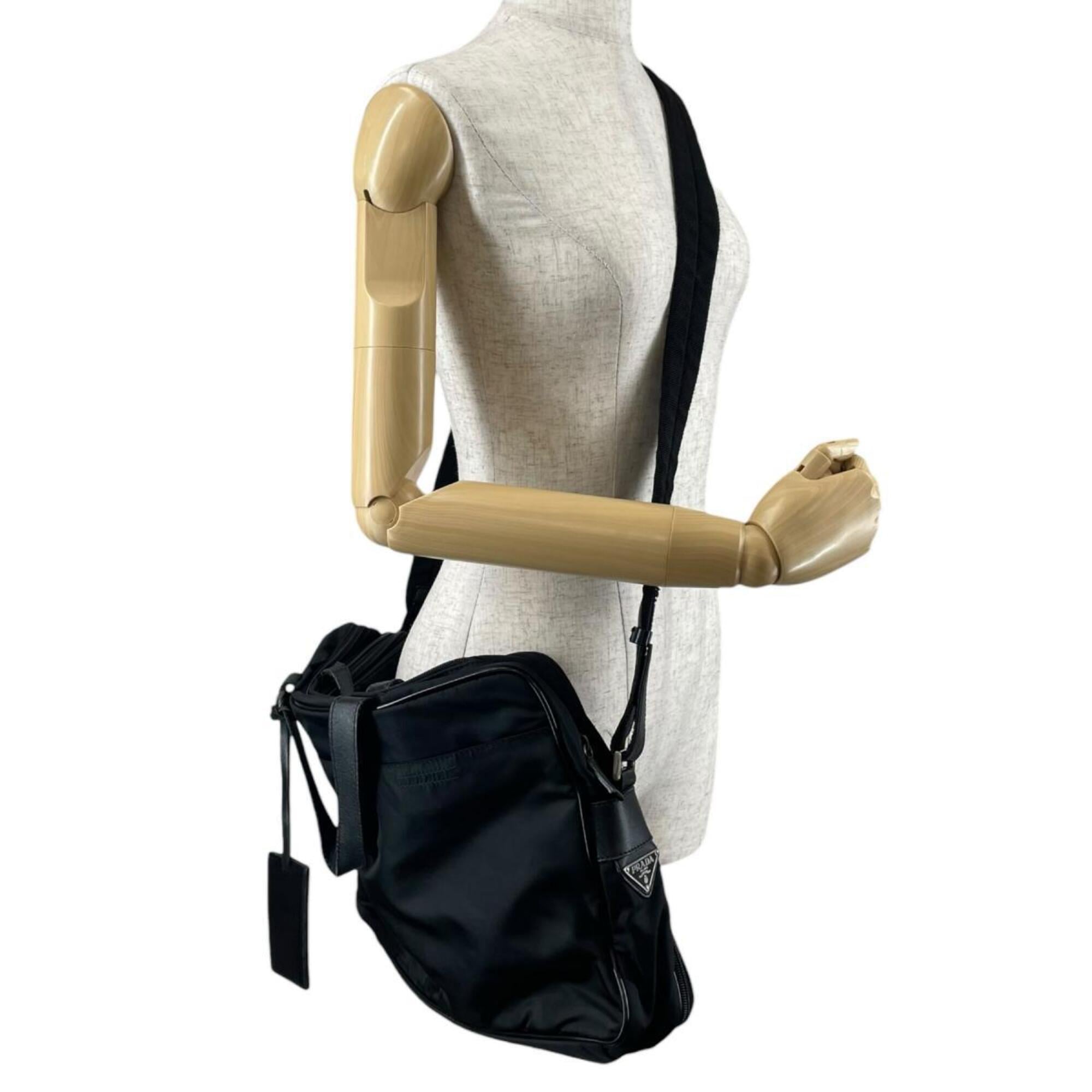 Prada Black Nylon Briefcase Shoulder Bag (Pre-Owned)