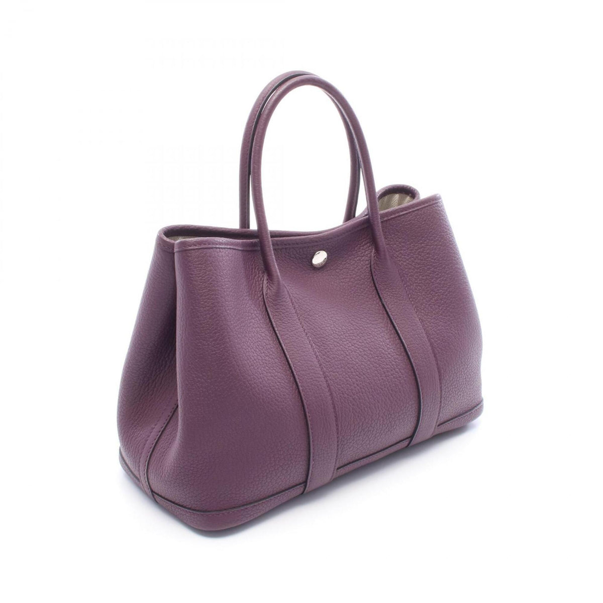 Hermes Purple Negonda Leather Handbag Tote Bag (Pre-Owned)