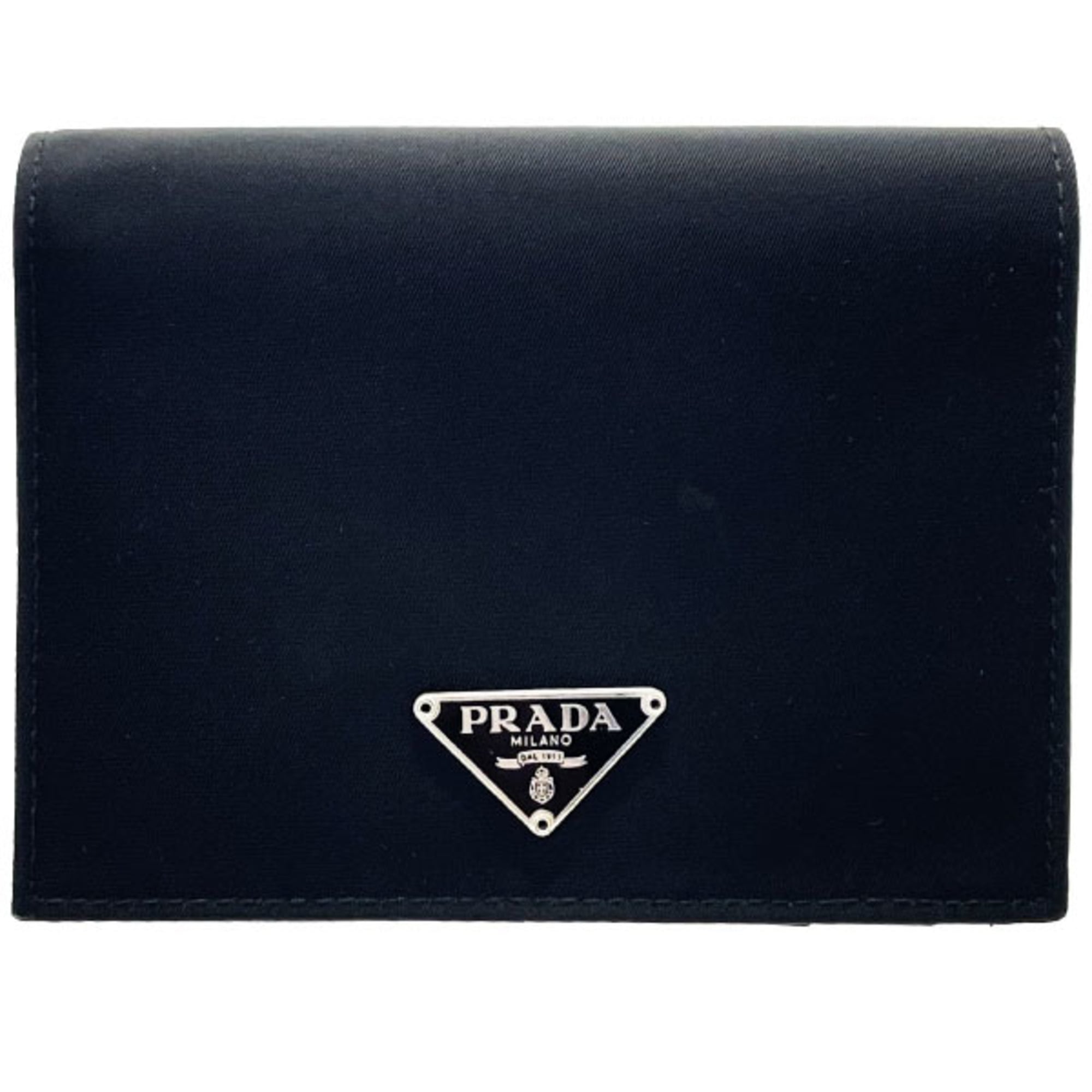 Prada Saffiano Black Nero Nylon Saffiano Wallet (Bi-Fold) (Pre-Owned)
