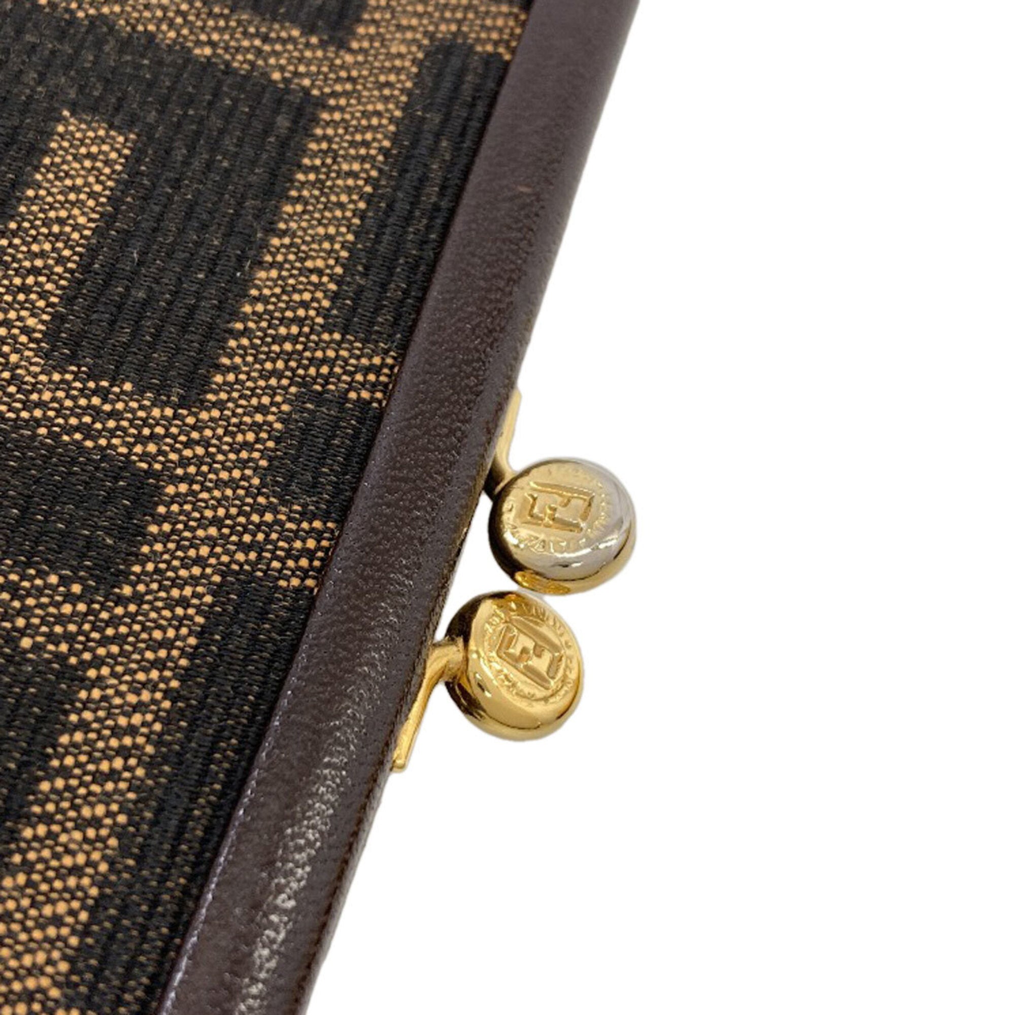 Fendi Brown Canvas Leather Wallet (Bi-Fold) (Pre-Owned)