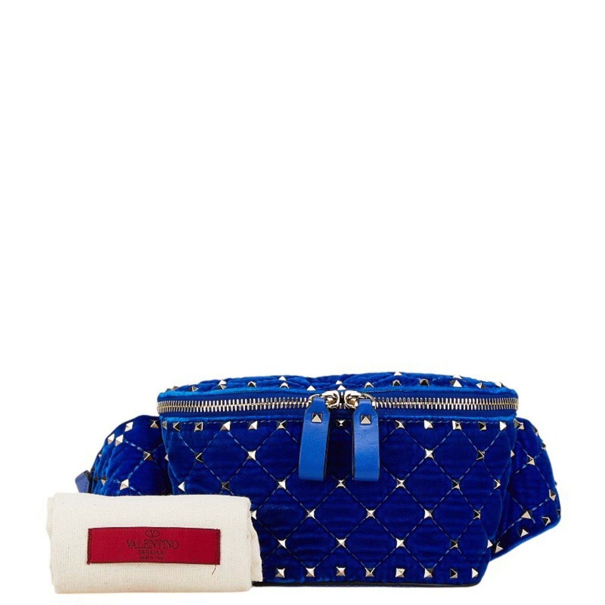 Valentino Blue Leather Fanny Pack Shoulder Bag (Pre-Owned)