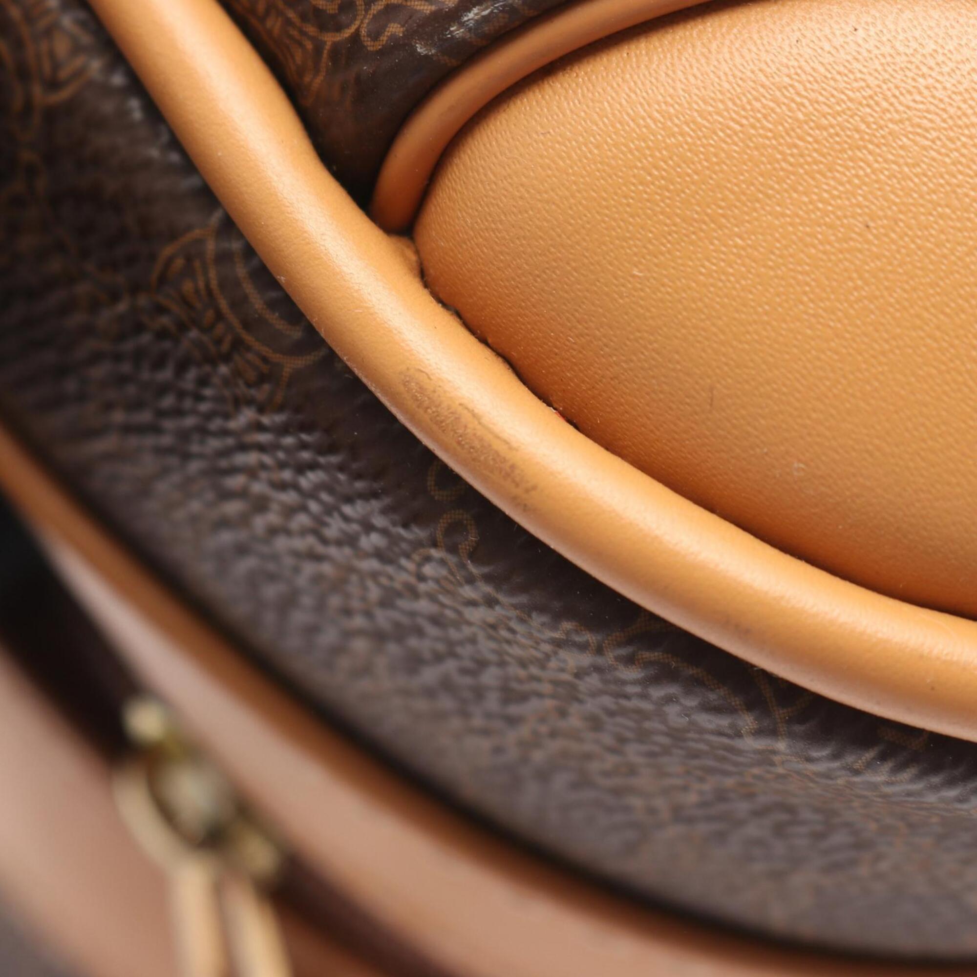 Celine Beige Brown Coated Canvas Leather Briefcase Handbag (Pre-Owned)