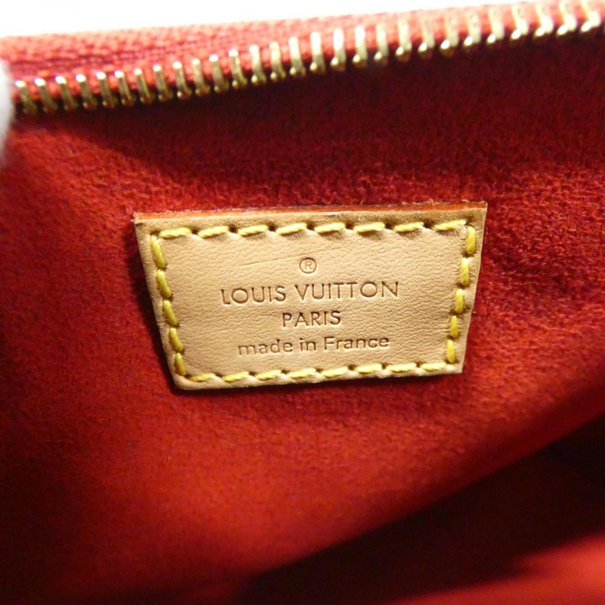 Louis Vuitton Monogram Cerise Marron Coated Canvas Leather Handbag (Pre-Owned)