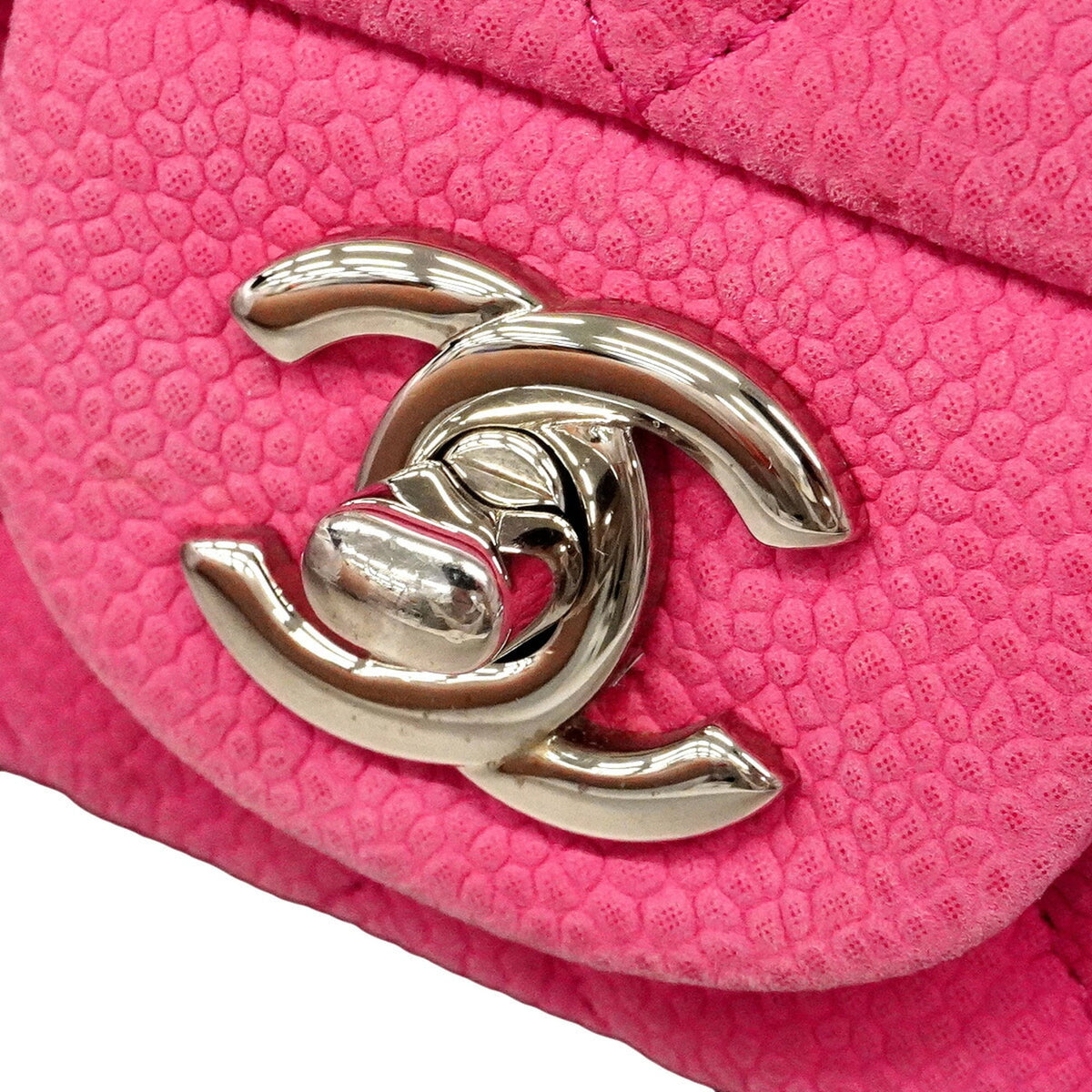 Chanel Pink Grained Calfskin Shoulder Bag (Pre-Owned)