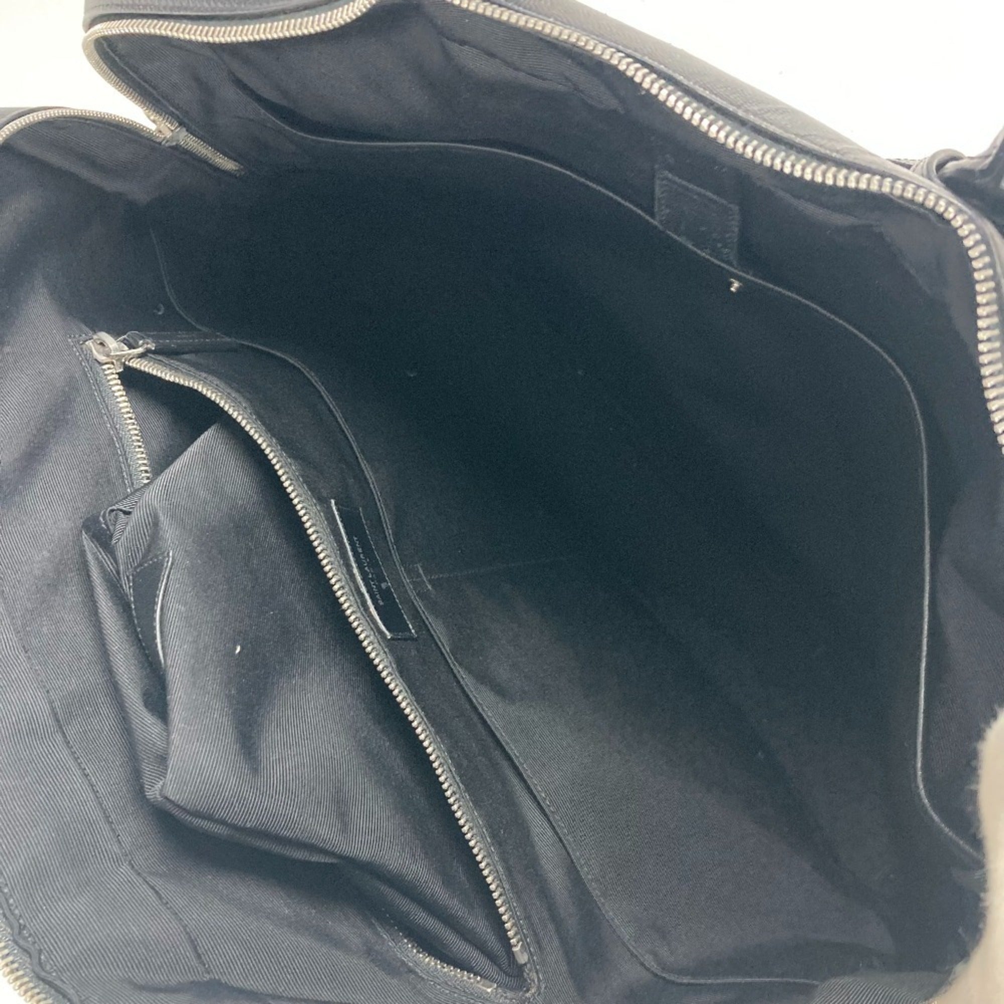 Saint Laurent Black Leather Handbag Tote Bag (Pre-Owned)