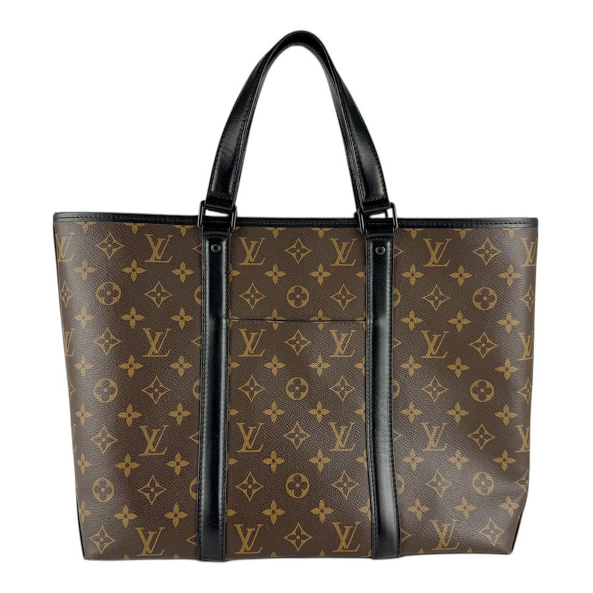 Louis Vuitton Black Brown Monogram Leather Handbag Shoulder Bag (Pre-Owned)