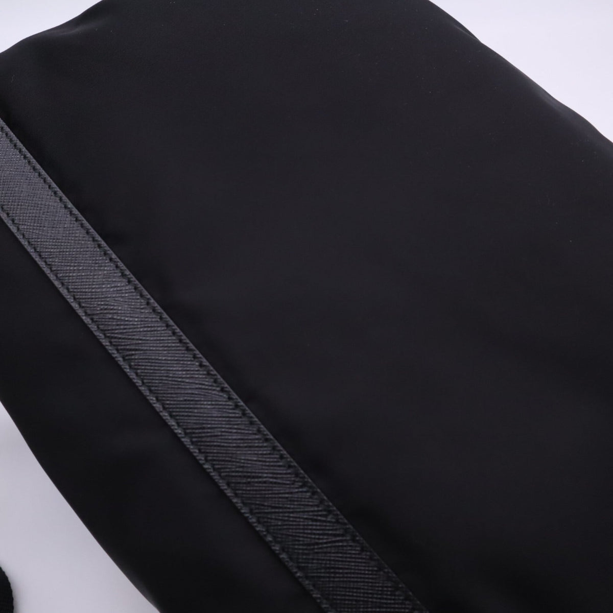 Prada Saffiano Black Nylon Saffiano Shoulder Bag (Pre-Owned)