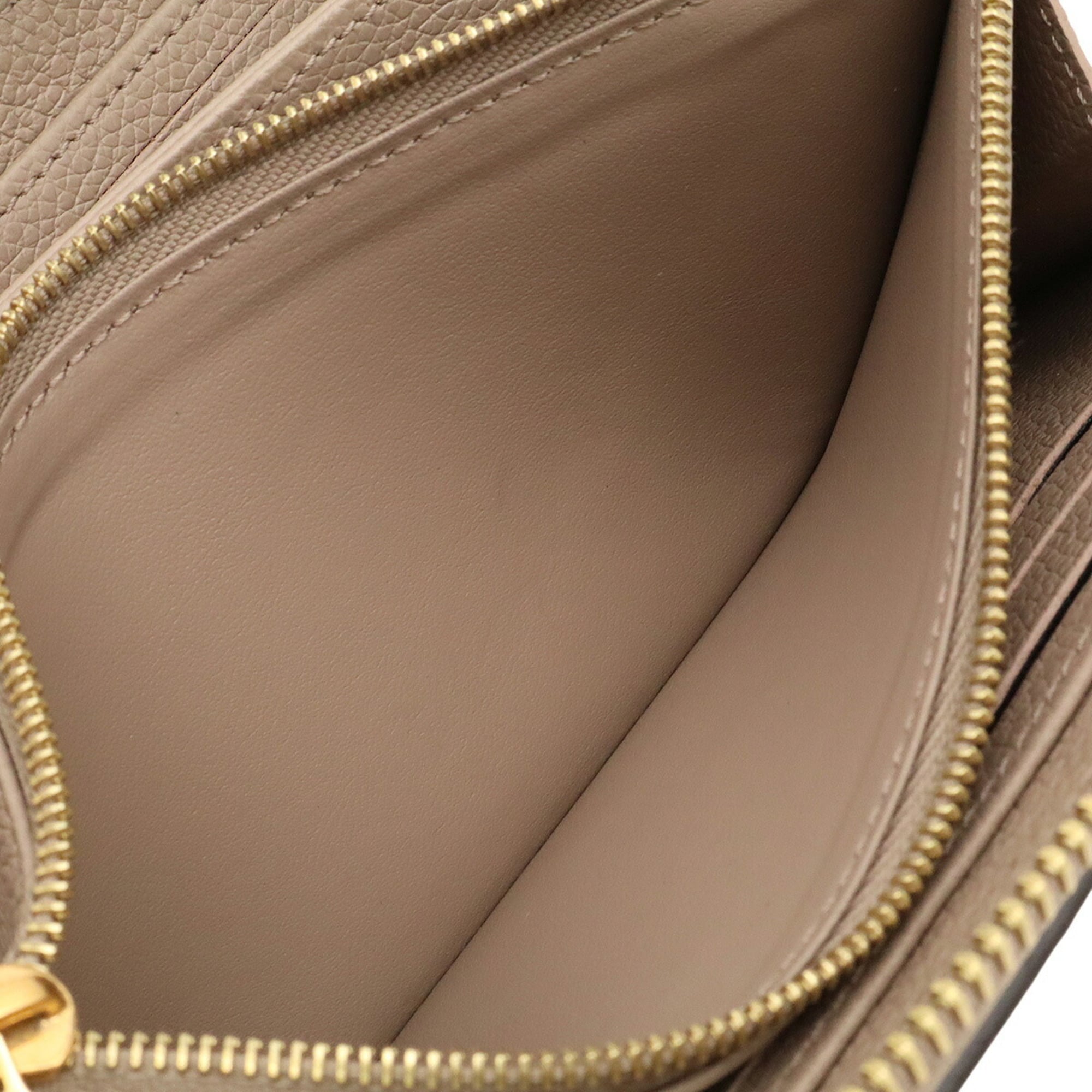 Louis Vuitton Cream Tourterelle Monogram Empreinte Leather Long Wallet (Bi-Fold) (Pre-Owned)
