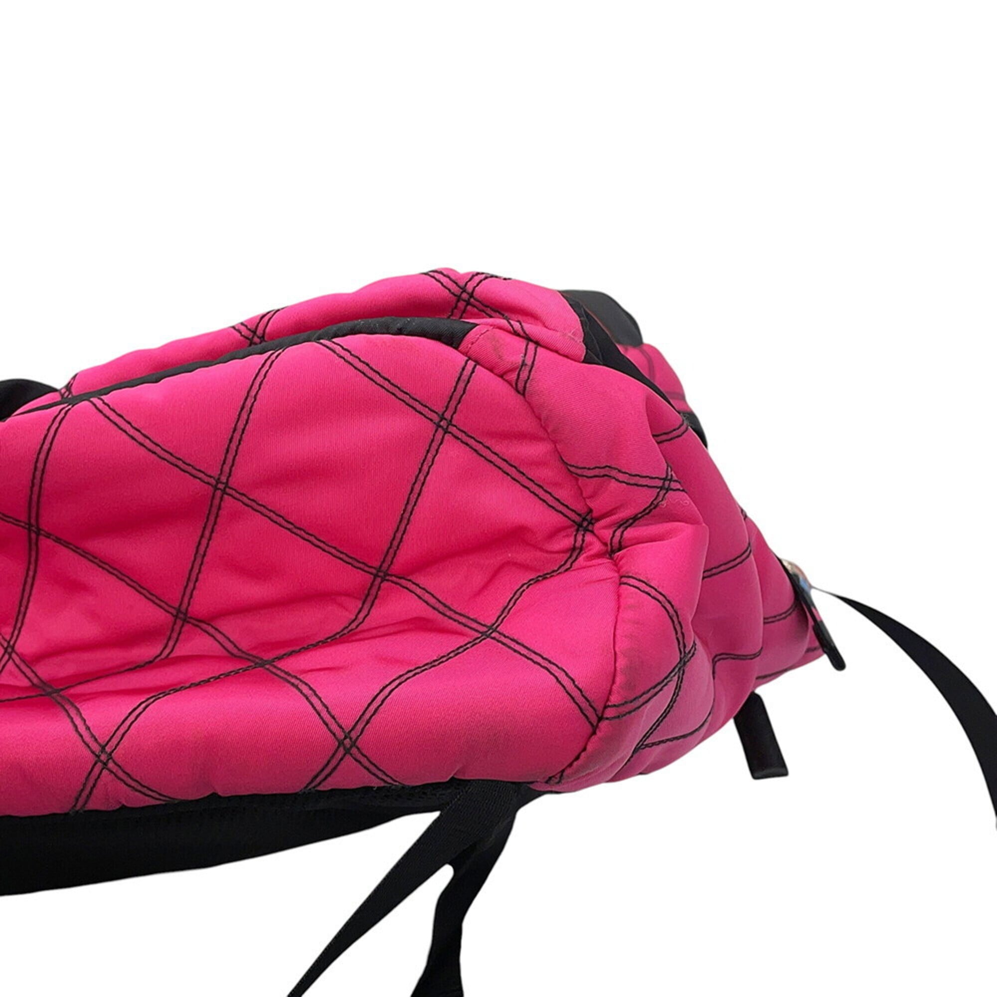 Prada Black Multi-Color Nylon Leather Backpack (Pre-Owned)