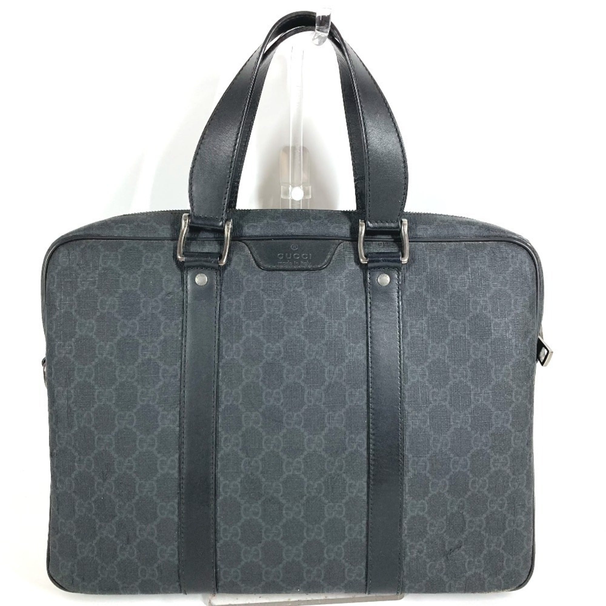 Gucci Black Gg Supreme Briefcase Handbag (Pre-Owned)