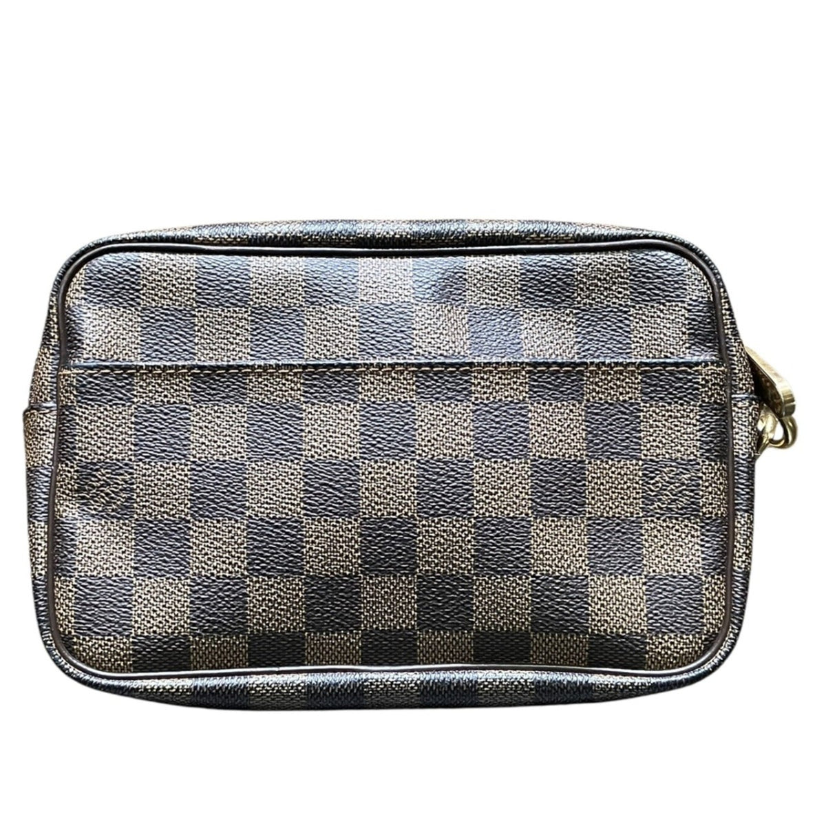 Louis Vuitton Brown Damier Canvas Clutch Bag (Pre-Owned)