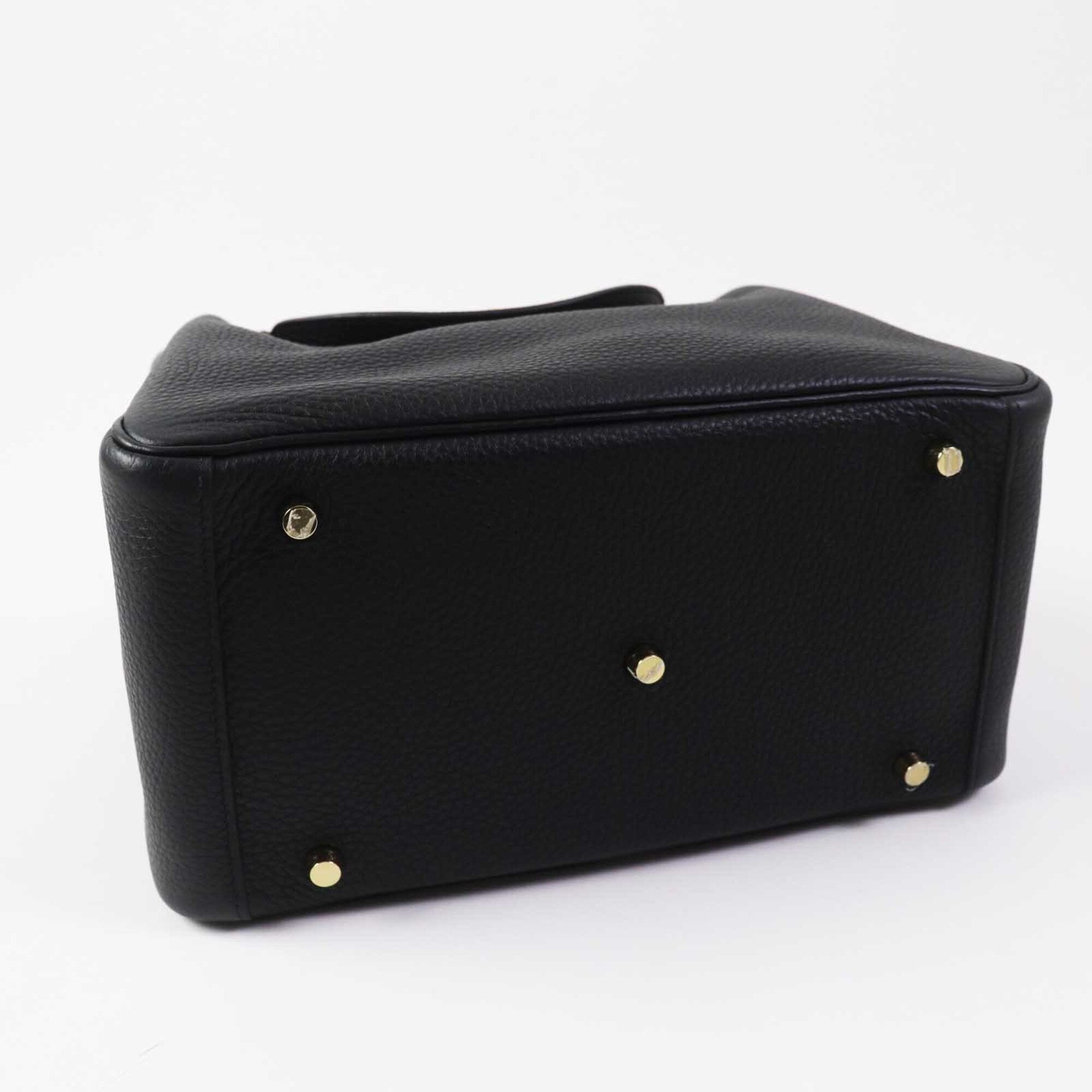 Hermes Lindy Black Taurillon Clemence Leather Shoulder Bag (Pre-Owned)