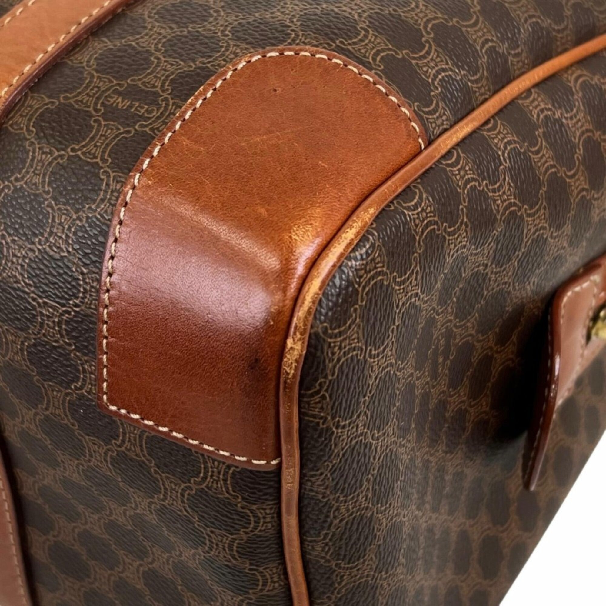 Celine Brown Leather Boston Bag (Pre-Owned)