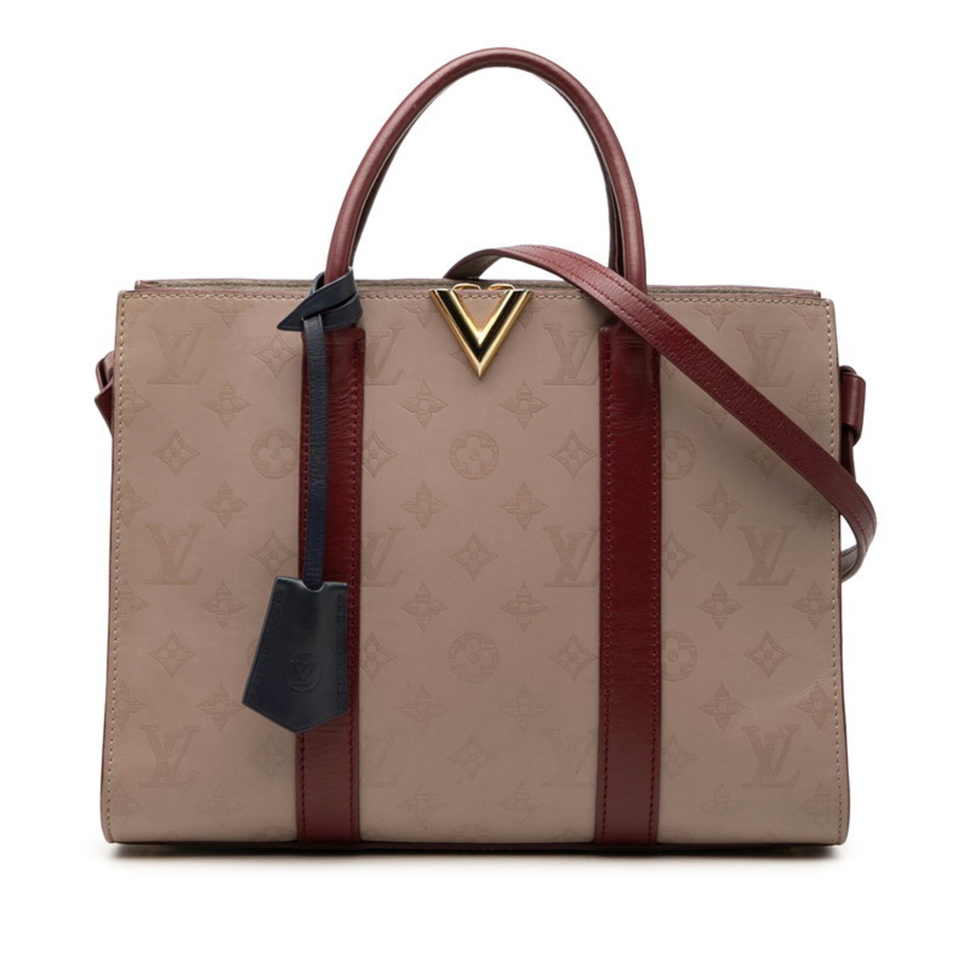 Louis Vuitton Monogram Bordeaux Mastic Raisin Leather Shoulder Bag Tote Bag (Pre-Owned)