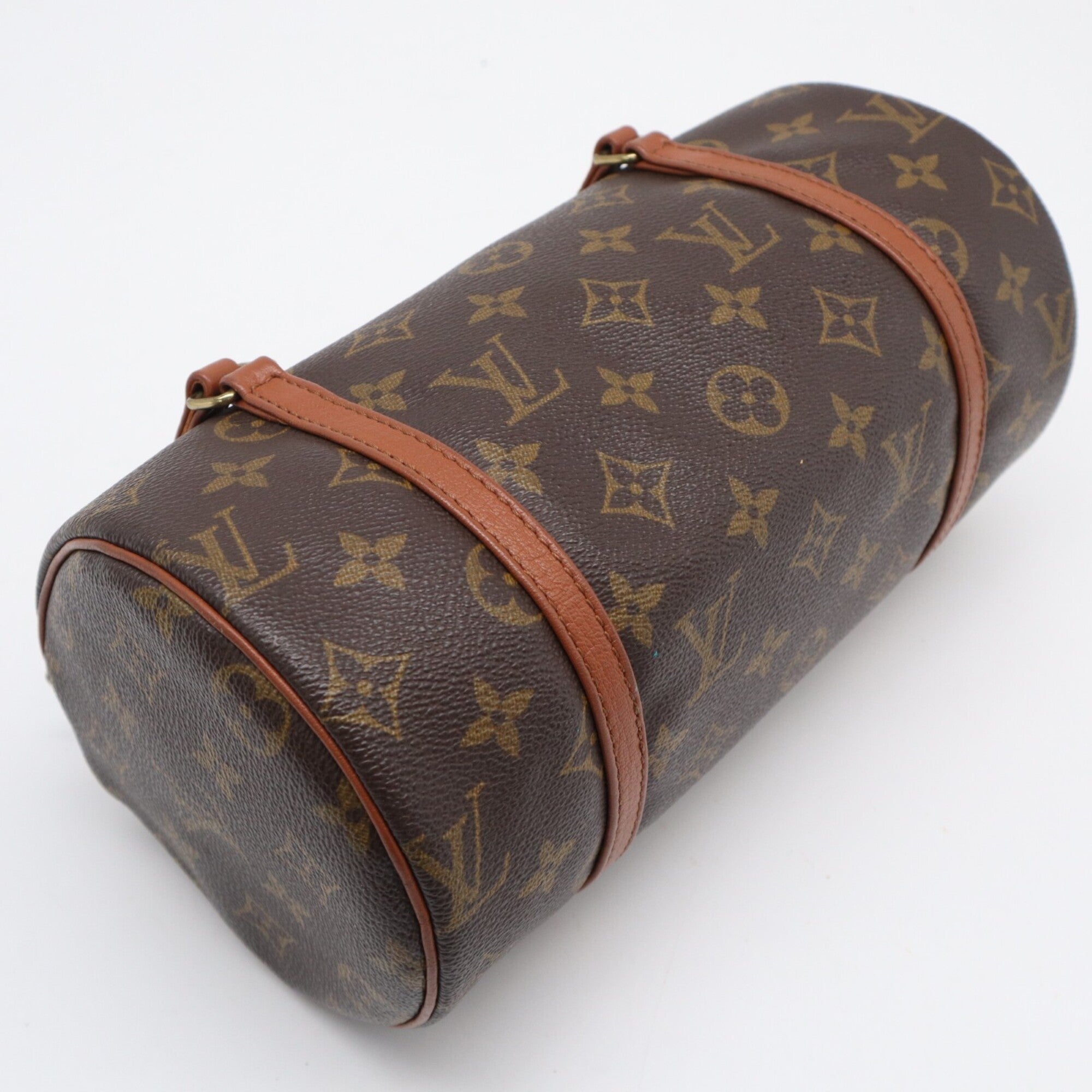 Louis Vuitton Monogram Brown Coated Canvas Leather Handbag (Pre-Owned)