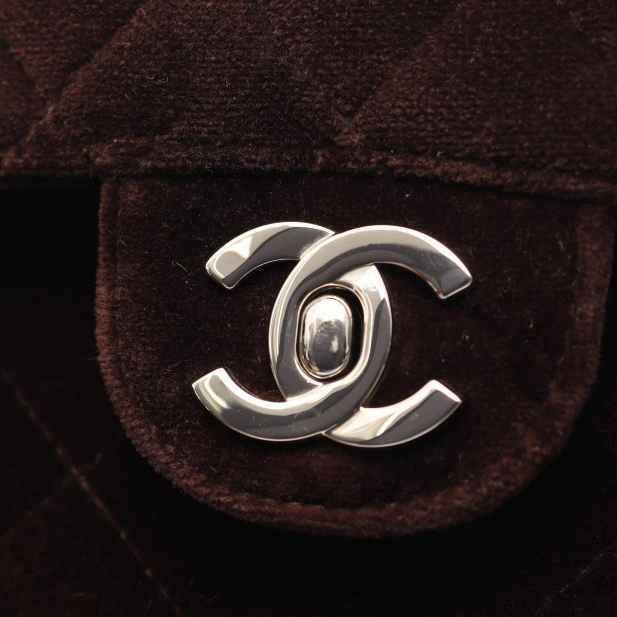 Chanel Matelasse Brown Fabric Backpack Handbag (Pre-Owned)