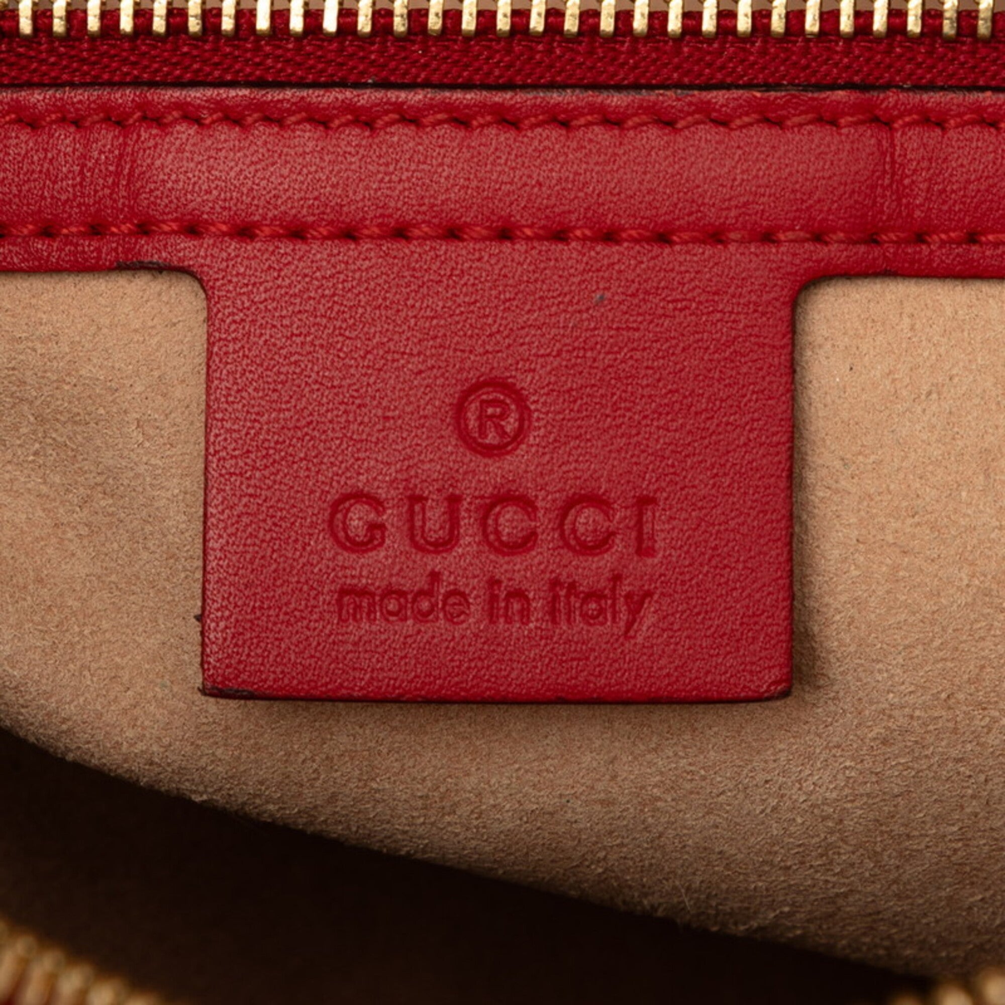 Gucci Gg Blooms Beige Blue Red Color Pvc Leather Boston Bag Shoulder Bag (Pre-Owned)