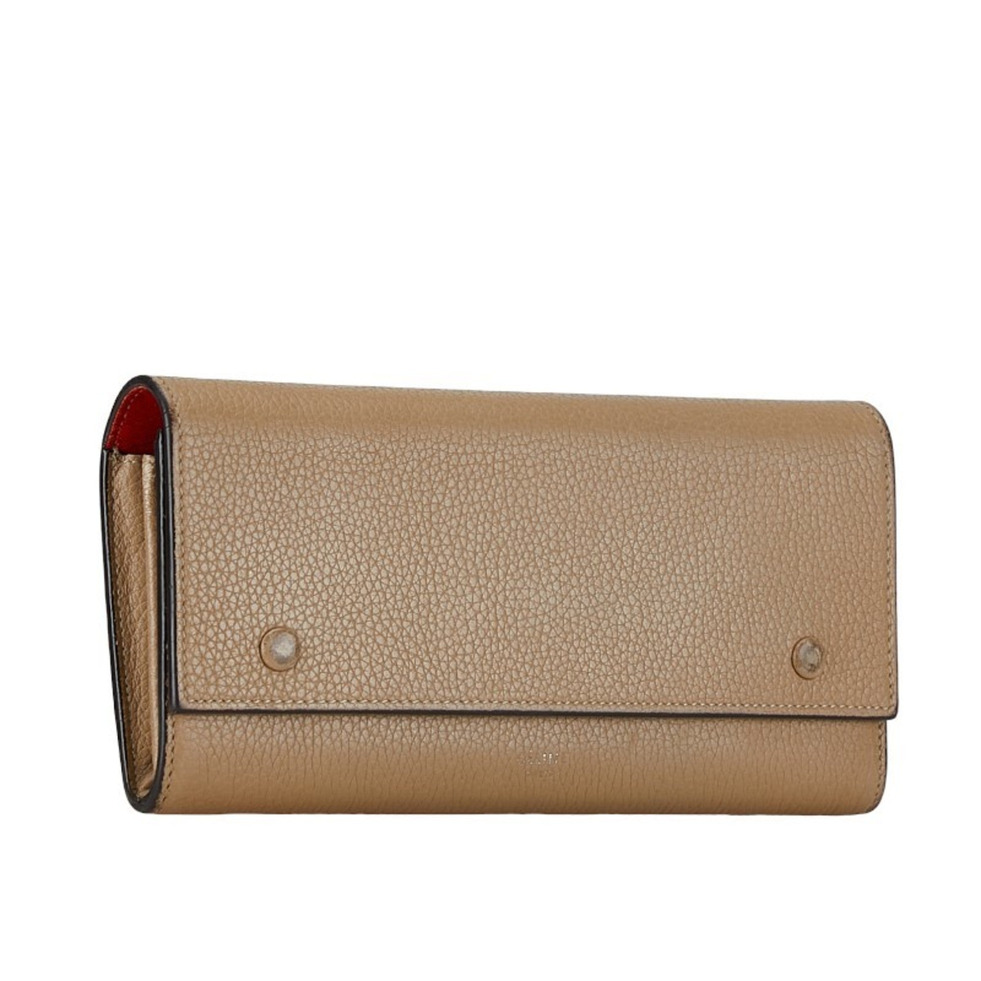 Celine Beige Leather Coin Purse/Coin Case (Pre-Owned)