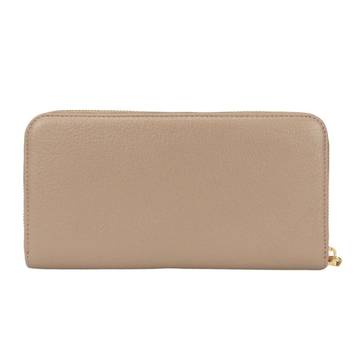 Miu Miu Pink Beige Leather Long Wallet (Bi-Fold) (Pre-Owned)