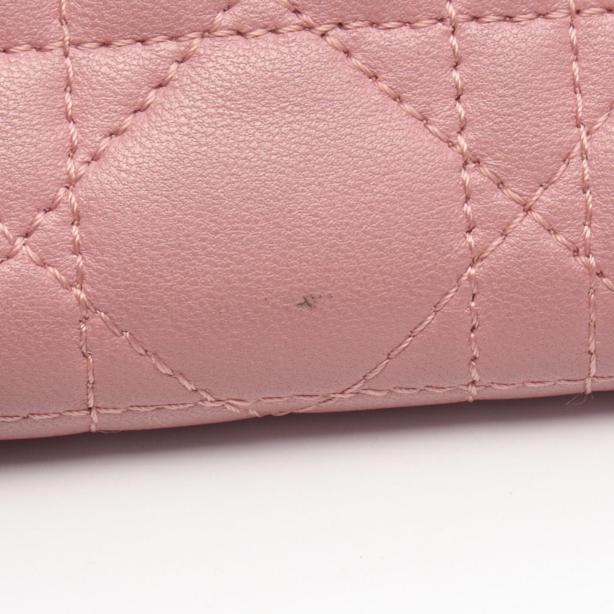 Christian Dior Pink Leather Wallet (Bi-Fold) (Pre-Owned)