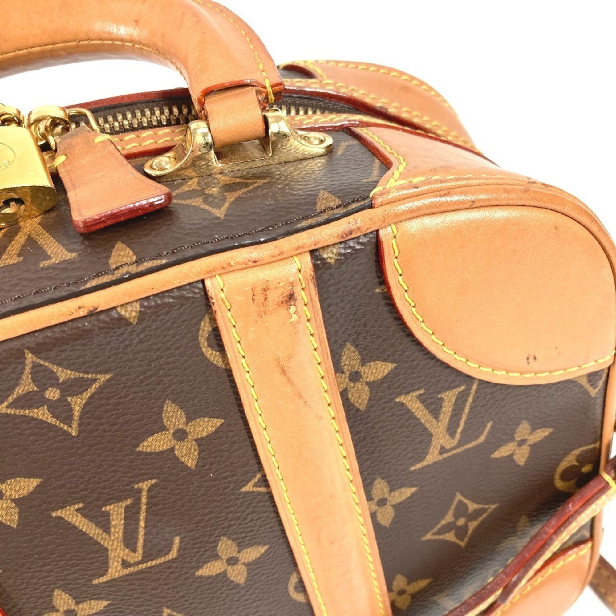 Louis Vuitton Brown Monogram Boston Bag Handbag Shoulder Bag (Pre-Owned)
