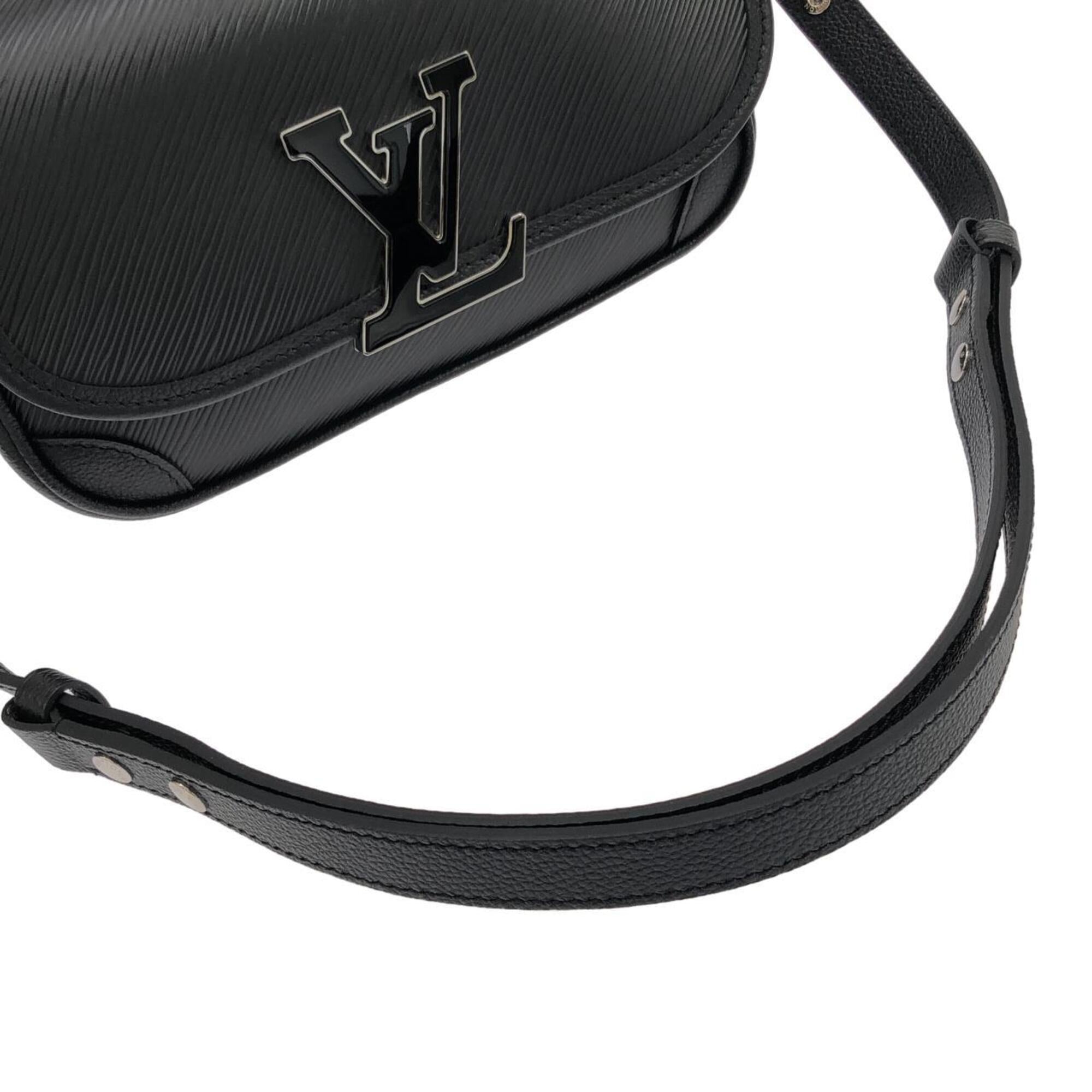 Louis Vuitton Black Leather Shoulder Bag (Pre-Owned)