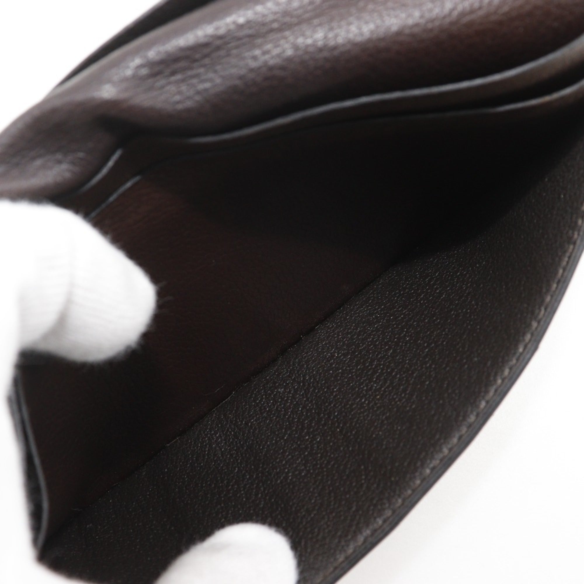 Hermes Brown Leather Bill Wallet (Bi-Fold) (Pre-Owned)