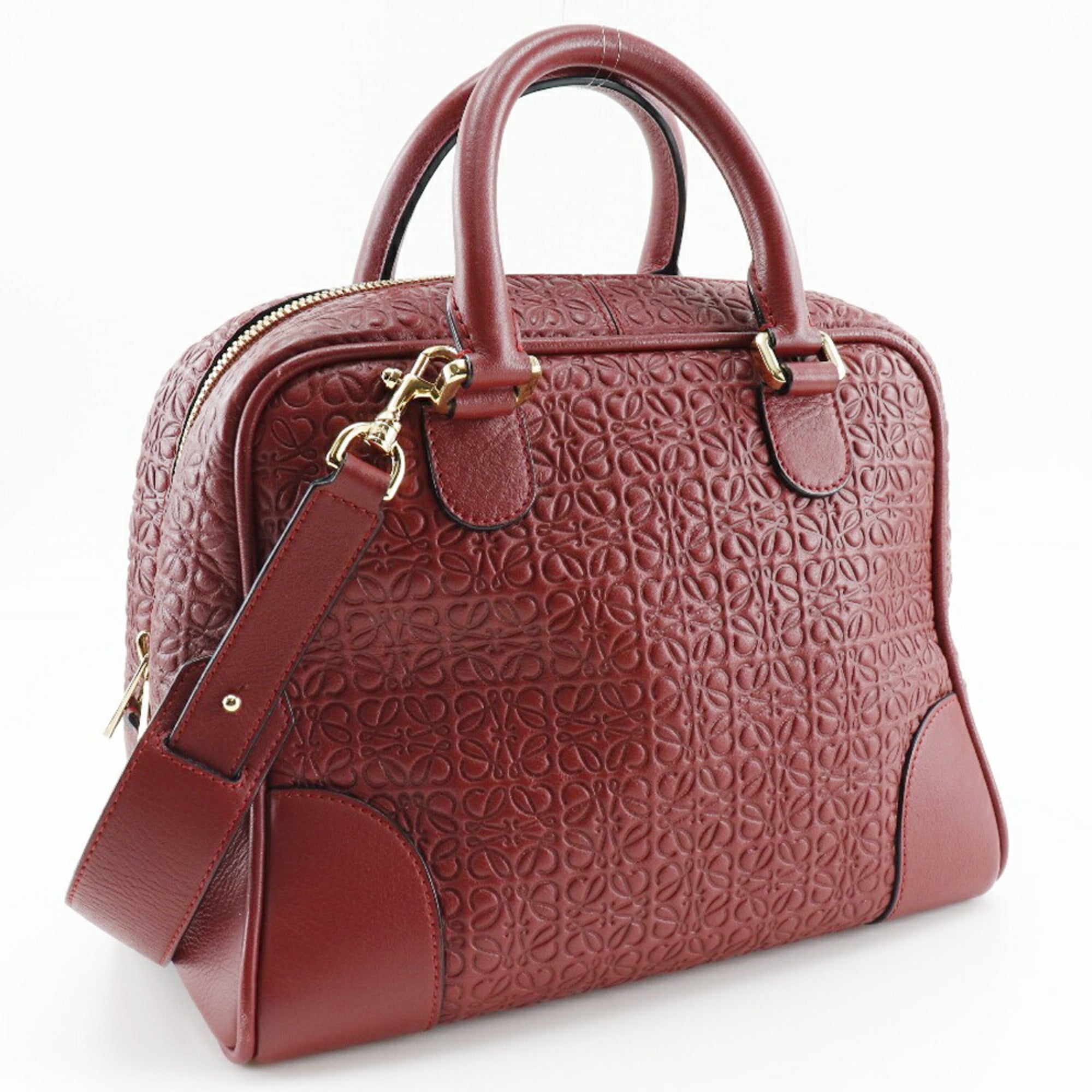 Loewe Red Color Leather Handbag (Pre-Owned)