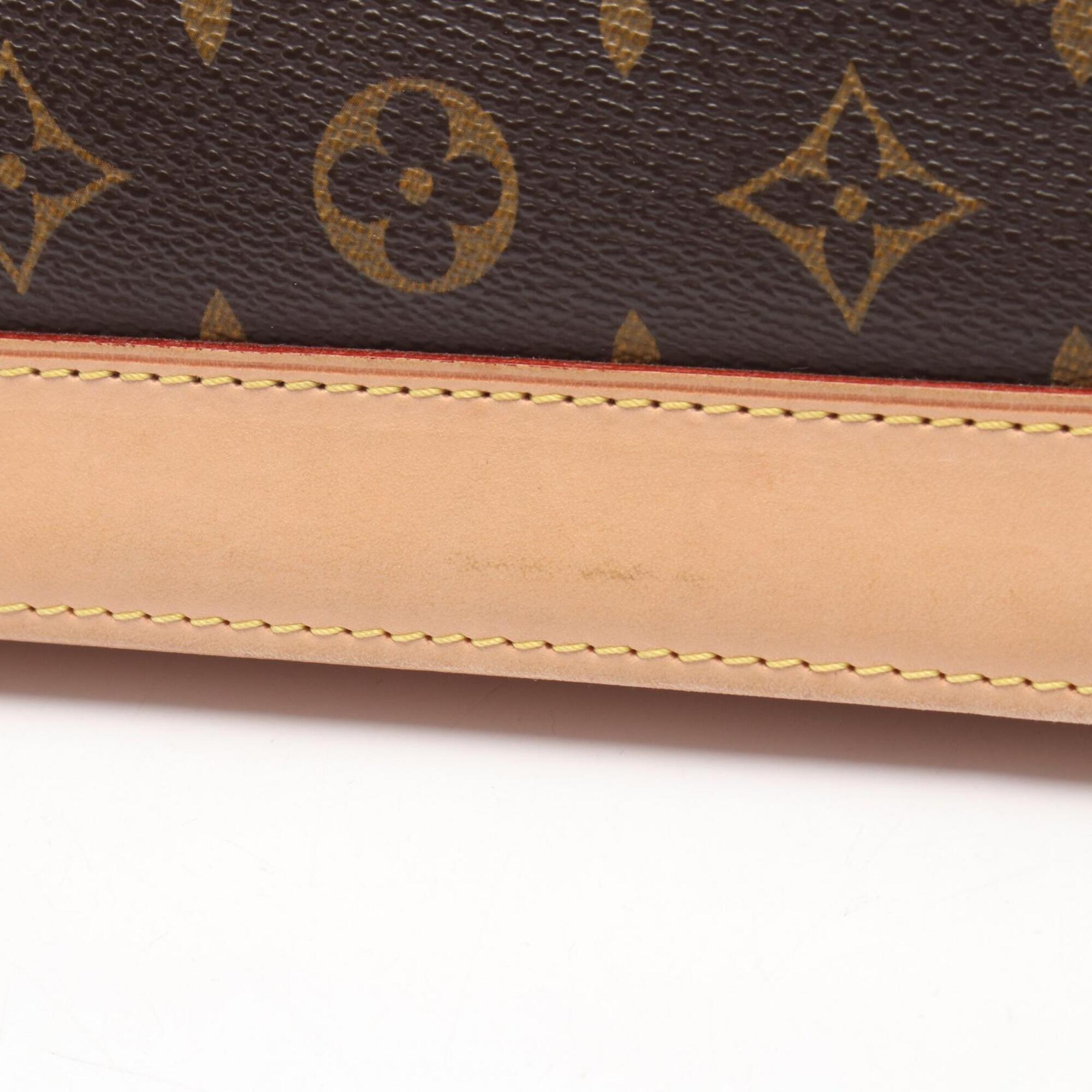 Louis Vuitton Brown Coated Canvas Pvc Monogram Leather Handbag (Pre-Owned)