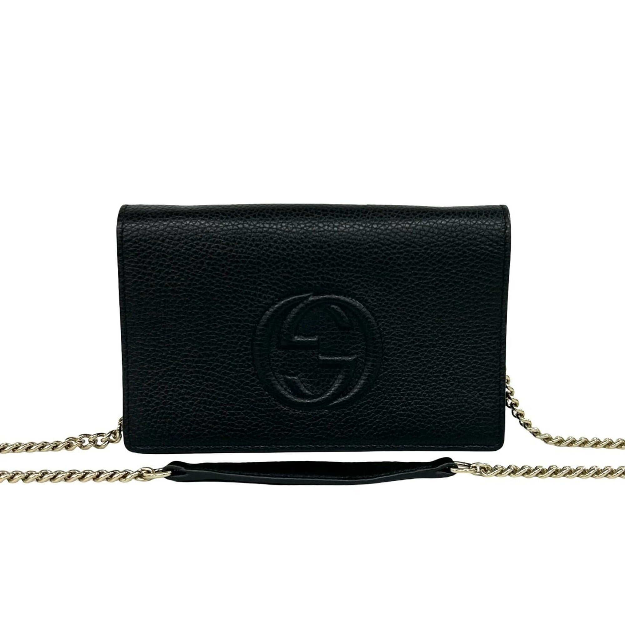 Gucci Black Leather Shoulder Bag (Pre-Owned)