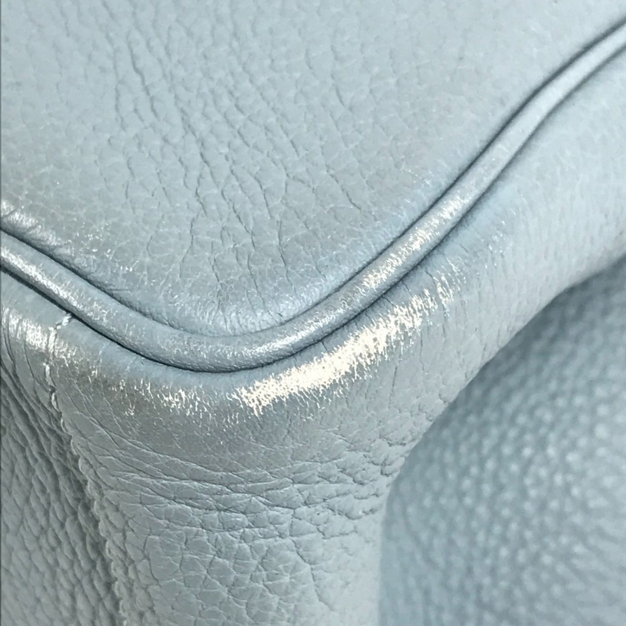Hermes Blue Taurillon Clemence Leather Shoulder Bag Tote Bag (Pre-Owned)