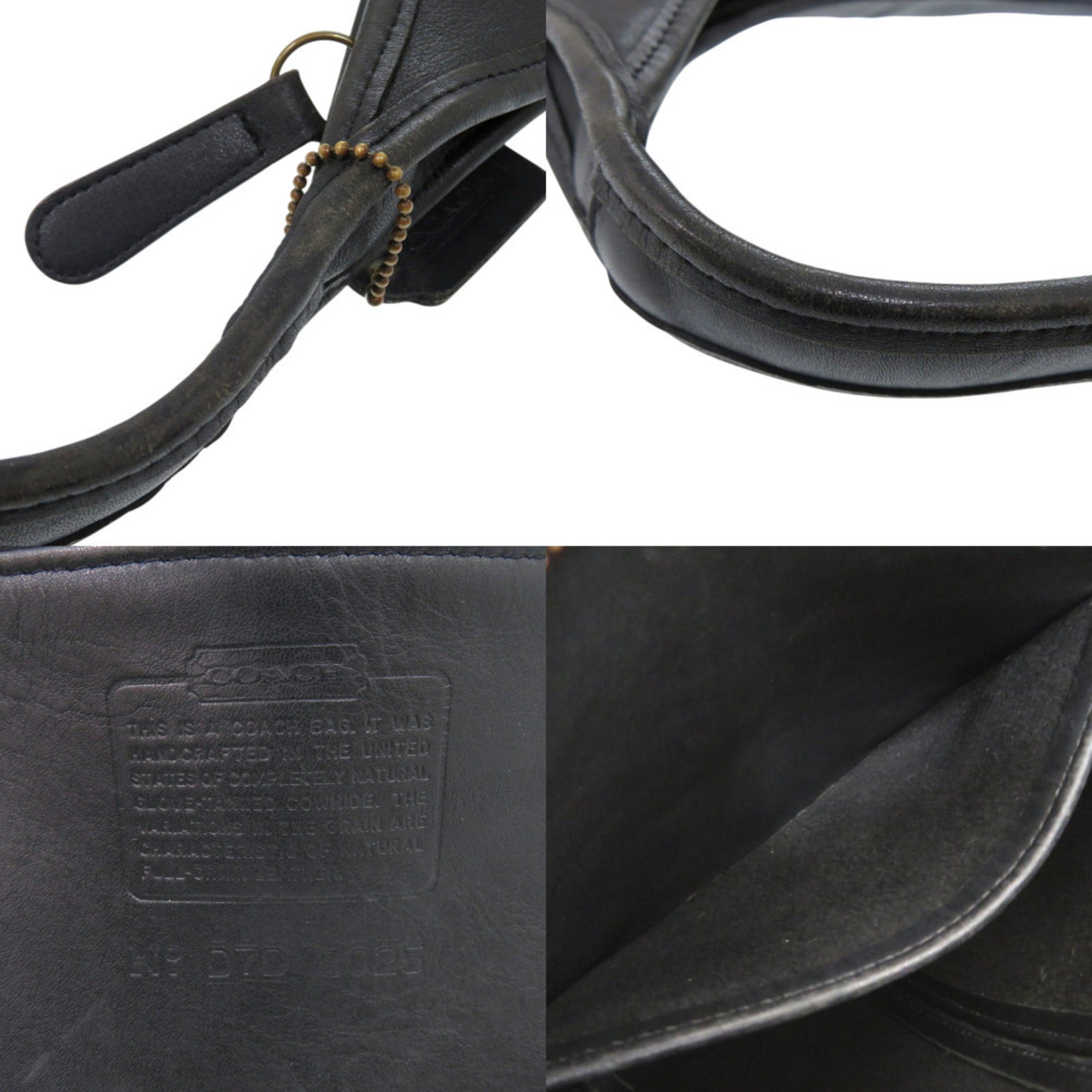 Coach Black Leather Handbag (Pre-Owned)
