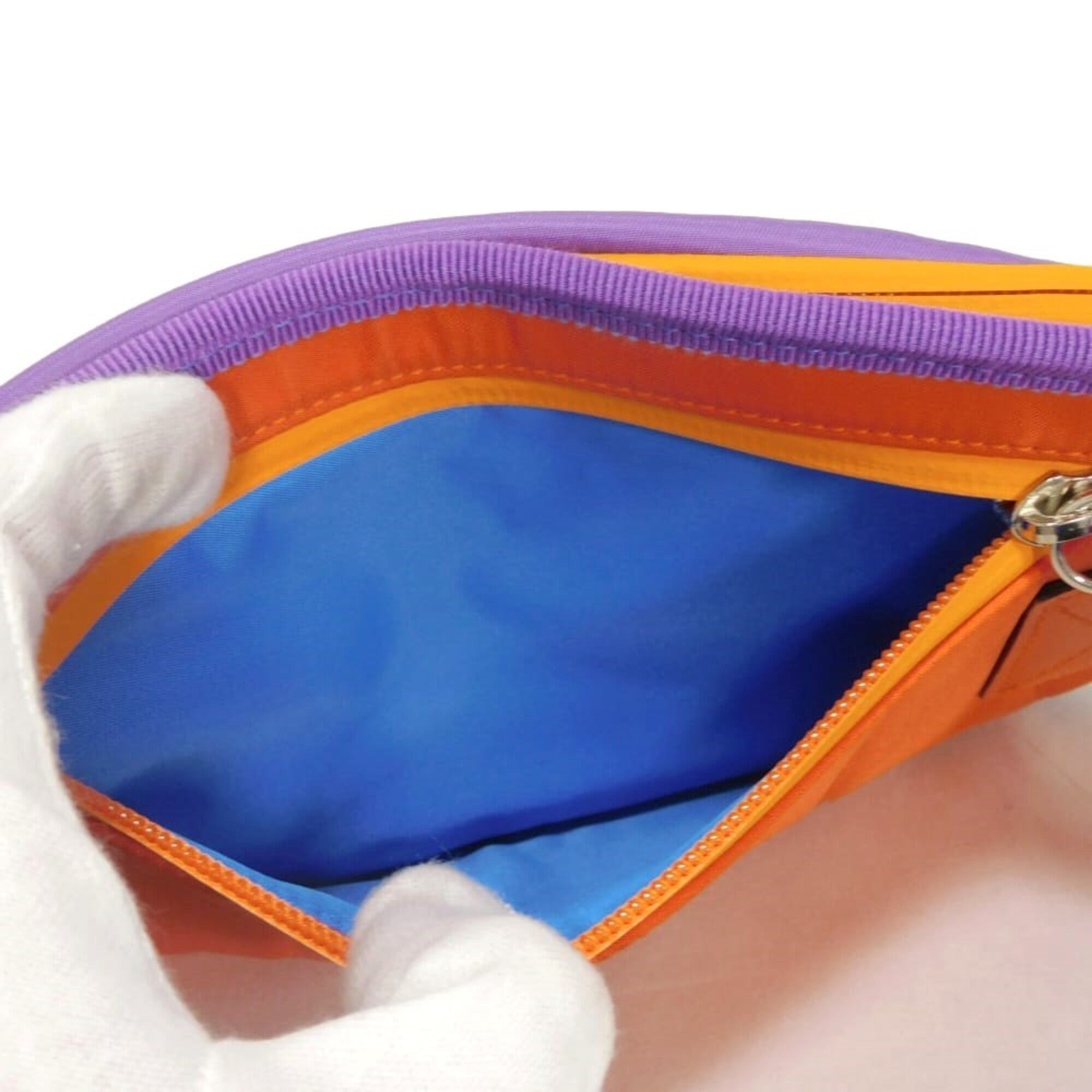Gucci Blue Gray Orange Nylon Jersey Fanny Pack (Pre-Owned)