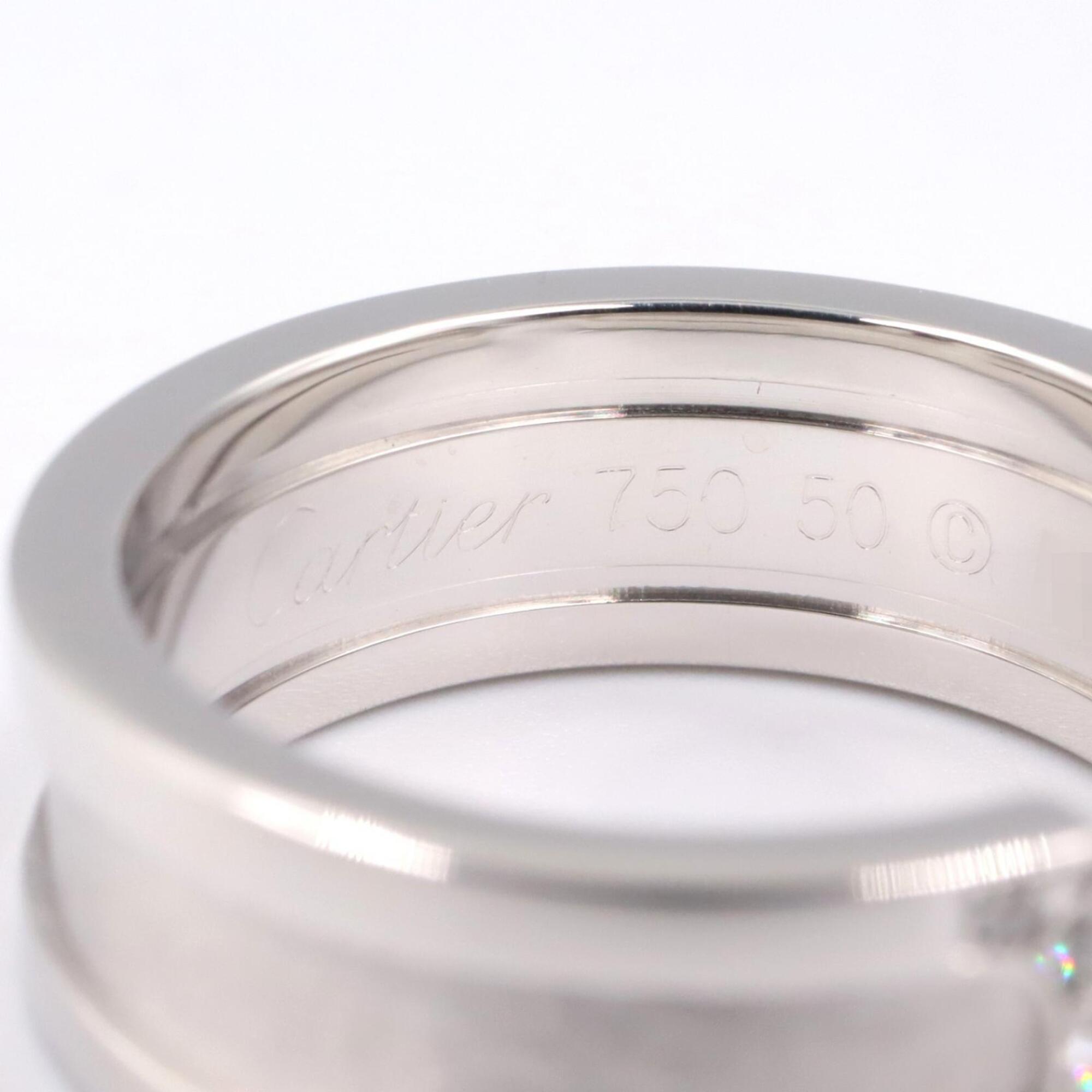 Cartier Silver Clear White Gold (18K) Band Ring (Pre-Owned)