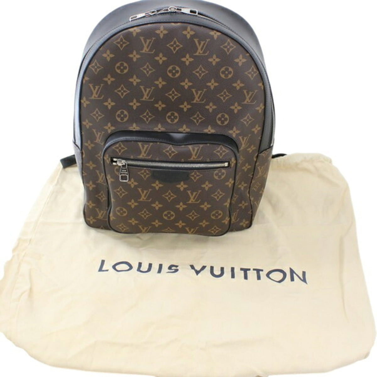 Louis Vuitton Monogram Macassar Black Brown Monogram Leather Backpack (Pre-Owned)