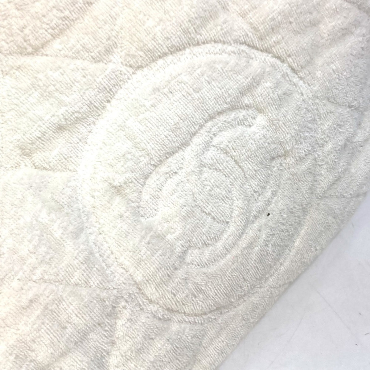 Chanel White Cotton Leather Beach Bag Shoulder Bag Tote Bag (Pre-Owned)