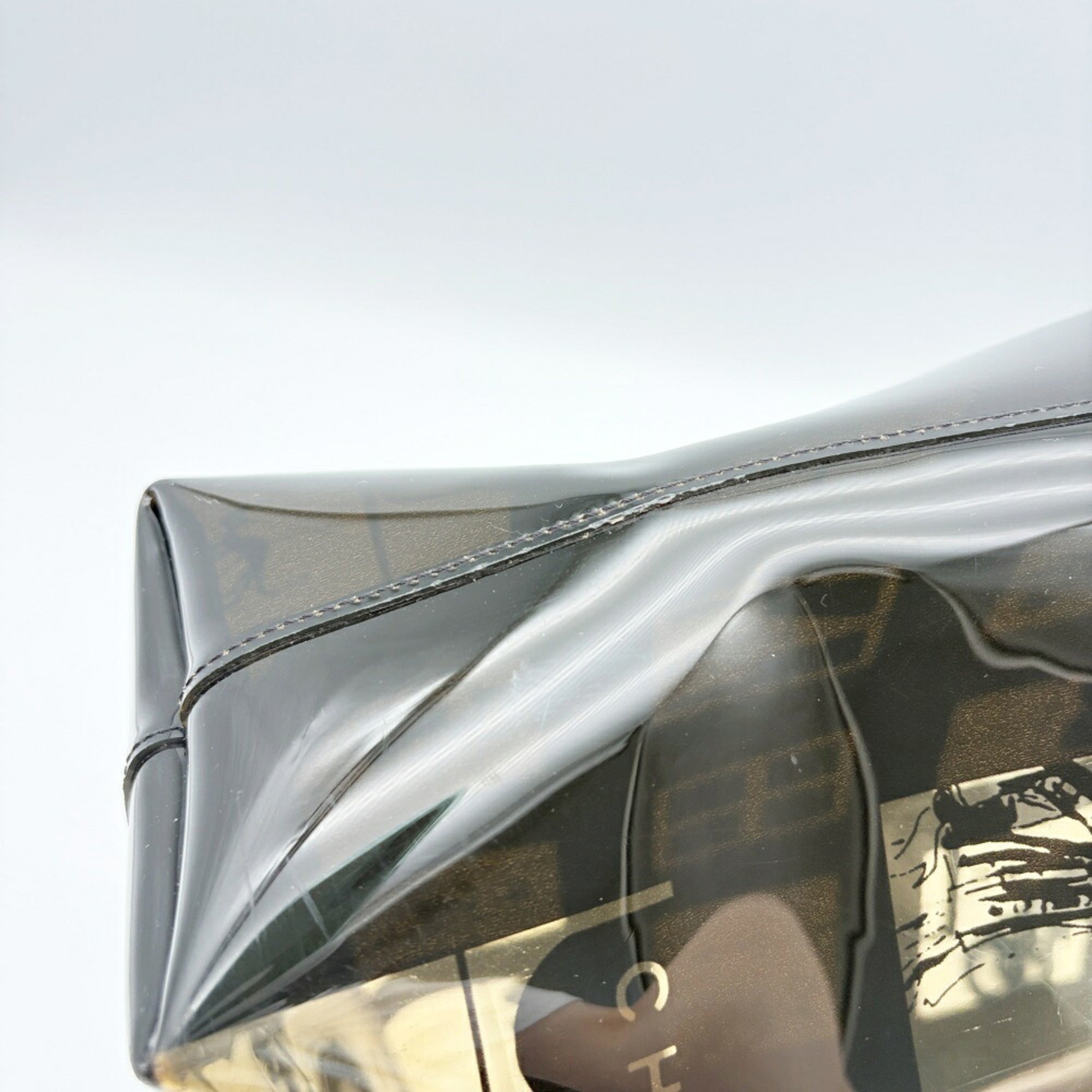 Chanel Black Clear Vinyl Plastic Tote Bag (Pre-Owned)