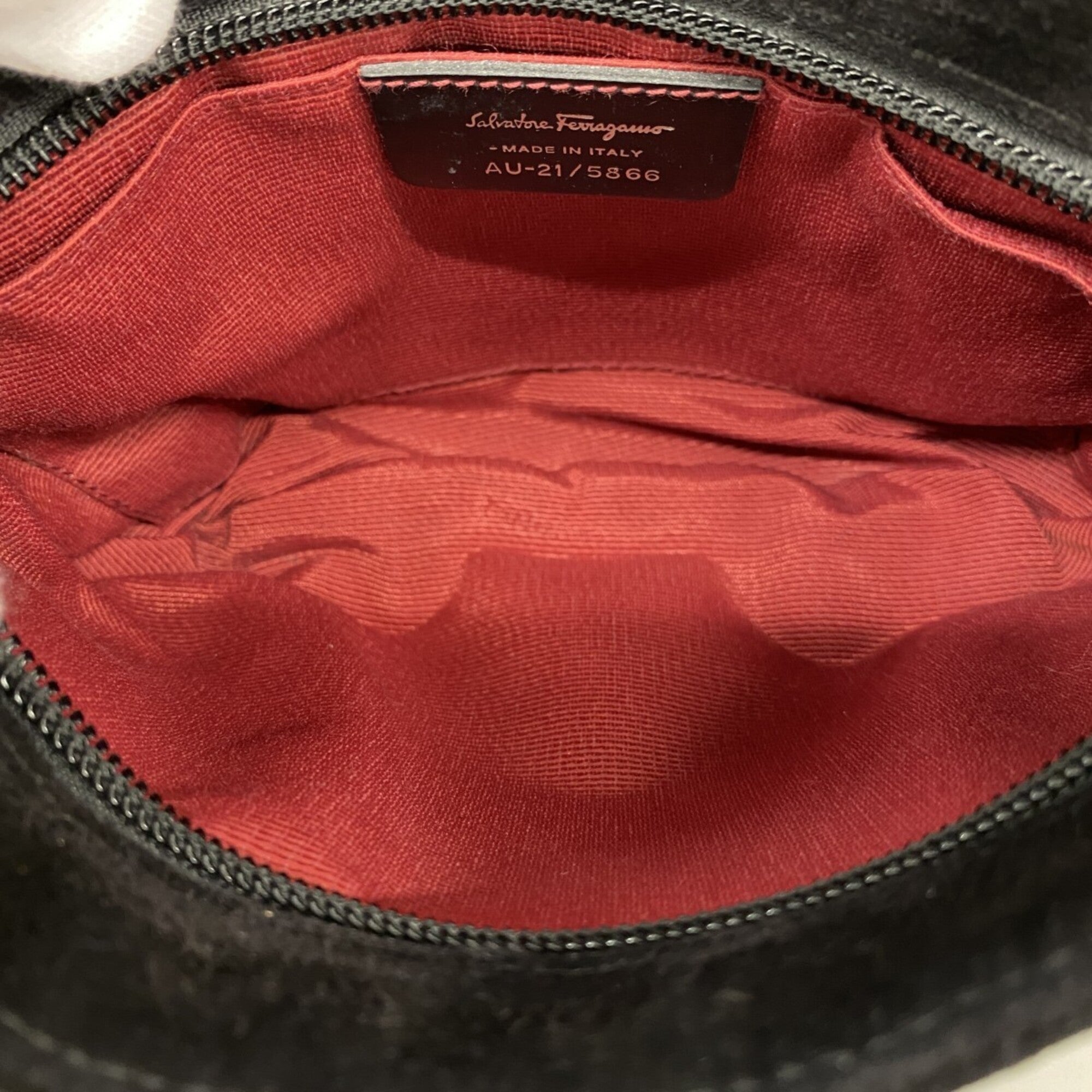 Salvatore Ferragamo Black Suede Shoulder Bag (Pre-Owned)