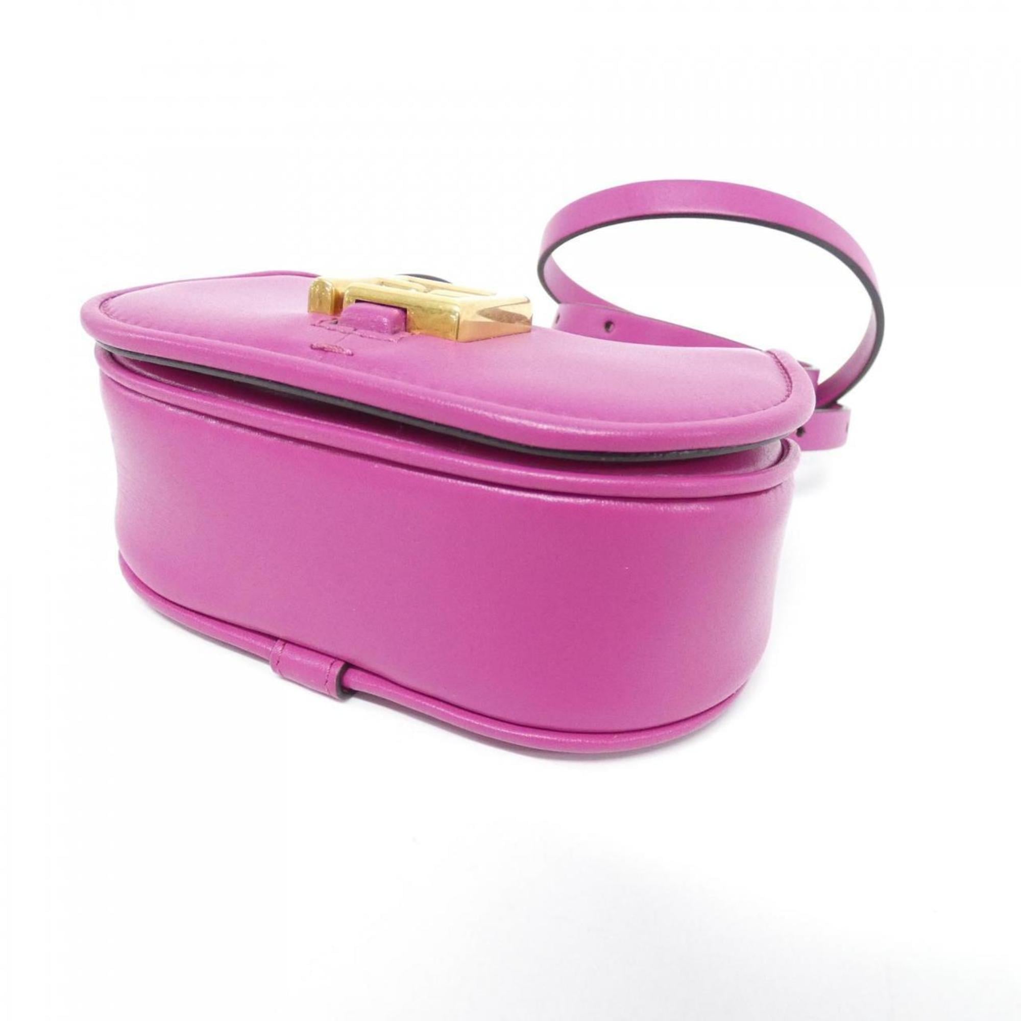 Fendi Pink Leather Shoulder Bag (Pre-Owned)