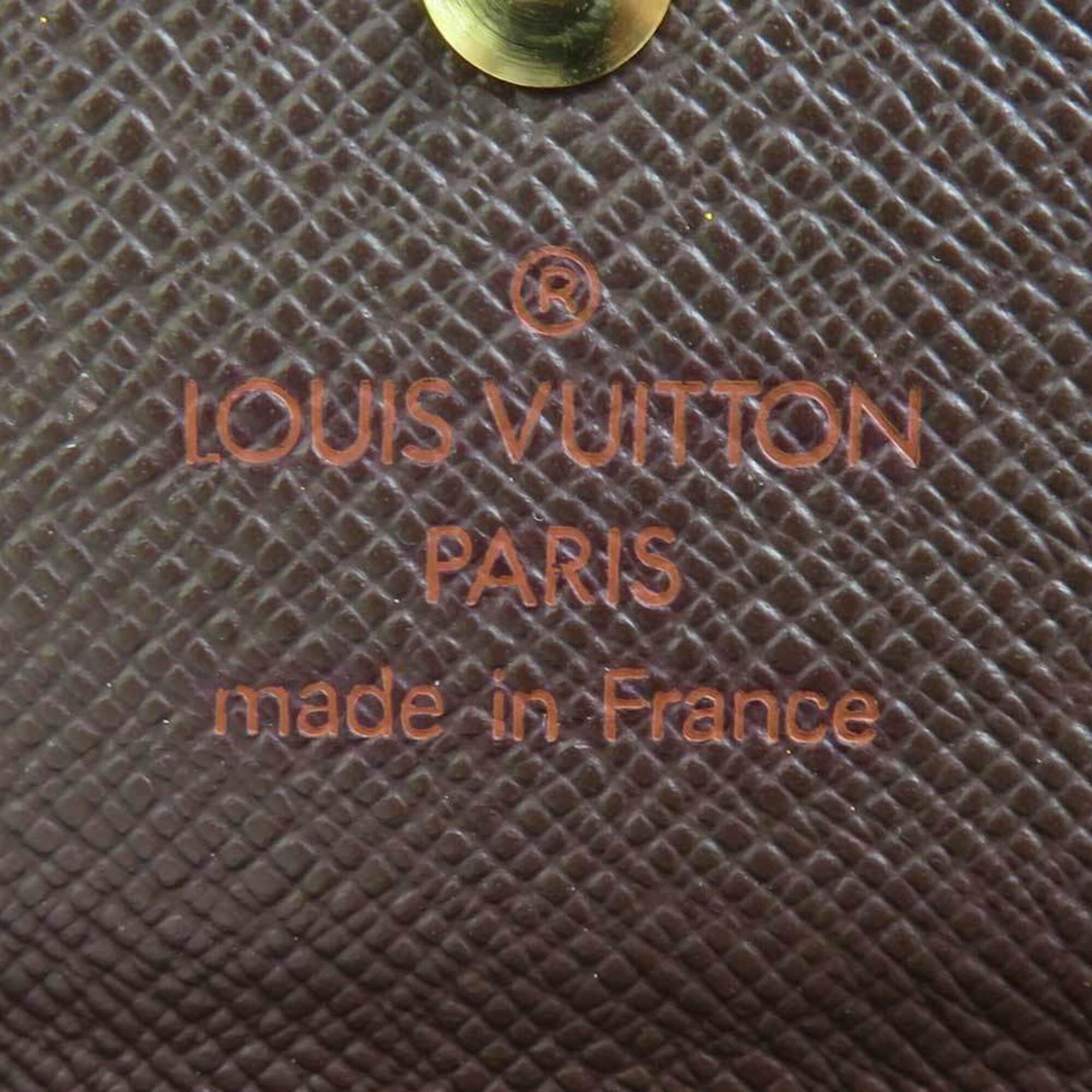 Louis Vuitton Damier Canvas Ebene Damier Canvas Wallet (Bi-Fold) (Pre-Owned)
