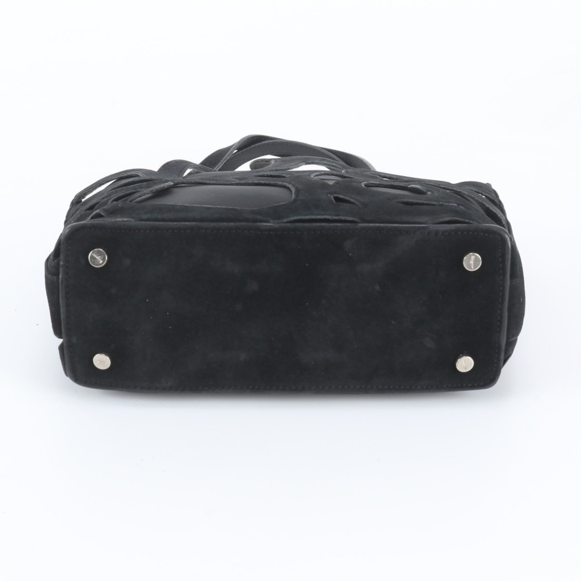 Salvatore Ferragamo Black Leather Handbag Shoulder Bag Tote Bag (Pre-Owned)