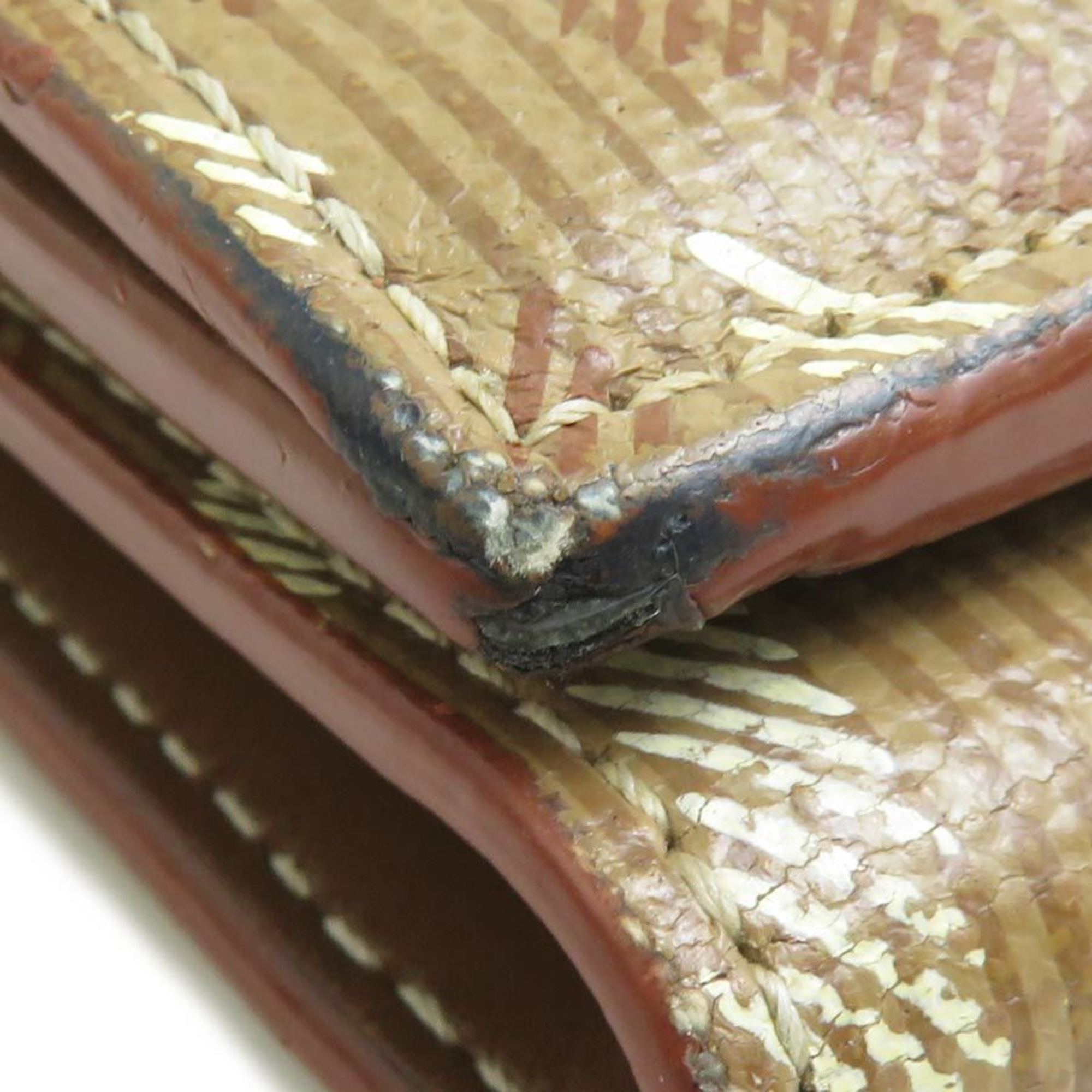 Christian Dior Brown Leather Wallet (Tri-Fold) (Pre-Owned)