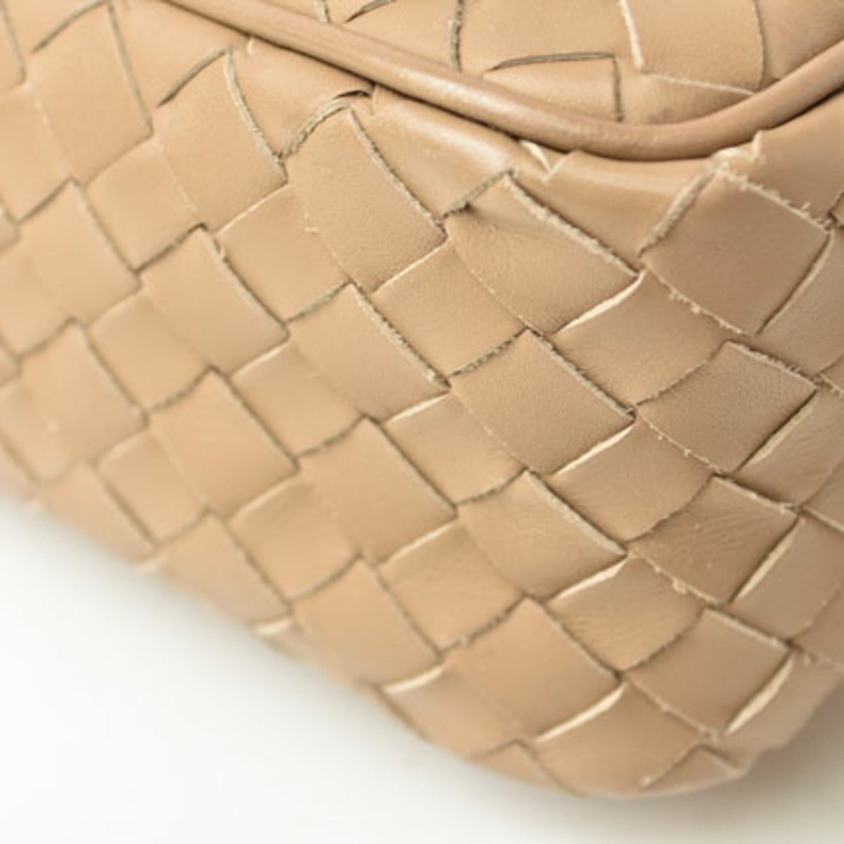 Bottega Veneta Camel Leather Shoulder Bag (Pre-Owned)